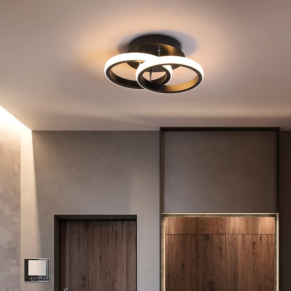 Lampara De Techo Led Kivs Lisboa Diseño Moderno Color Negro Luces-3