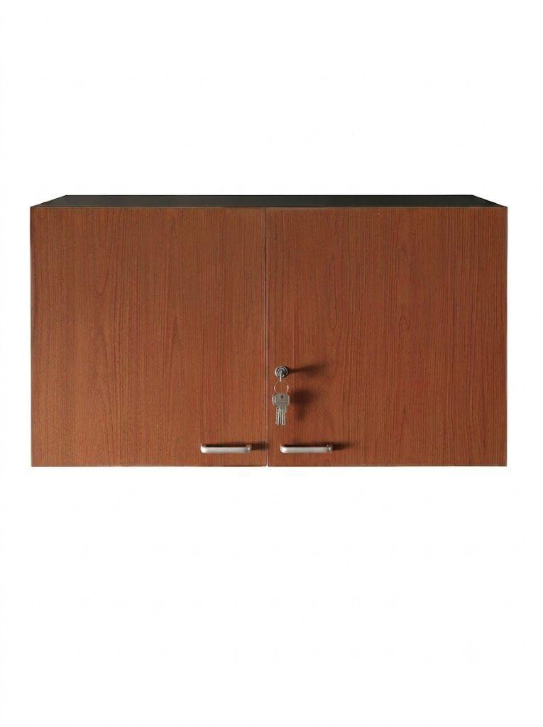 Gabinete Aéreo De Melamina Con Llave Para Oficina Cerezo-0
