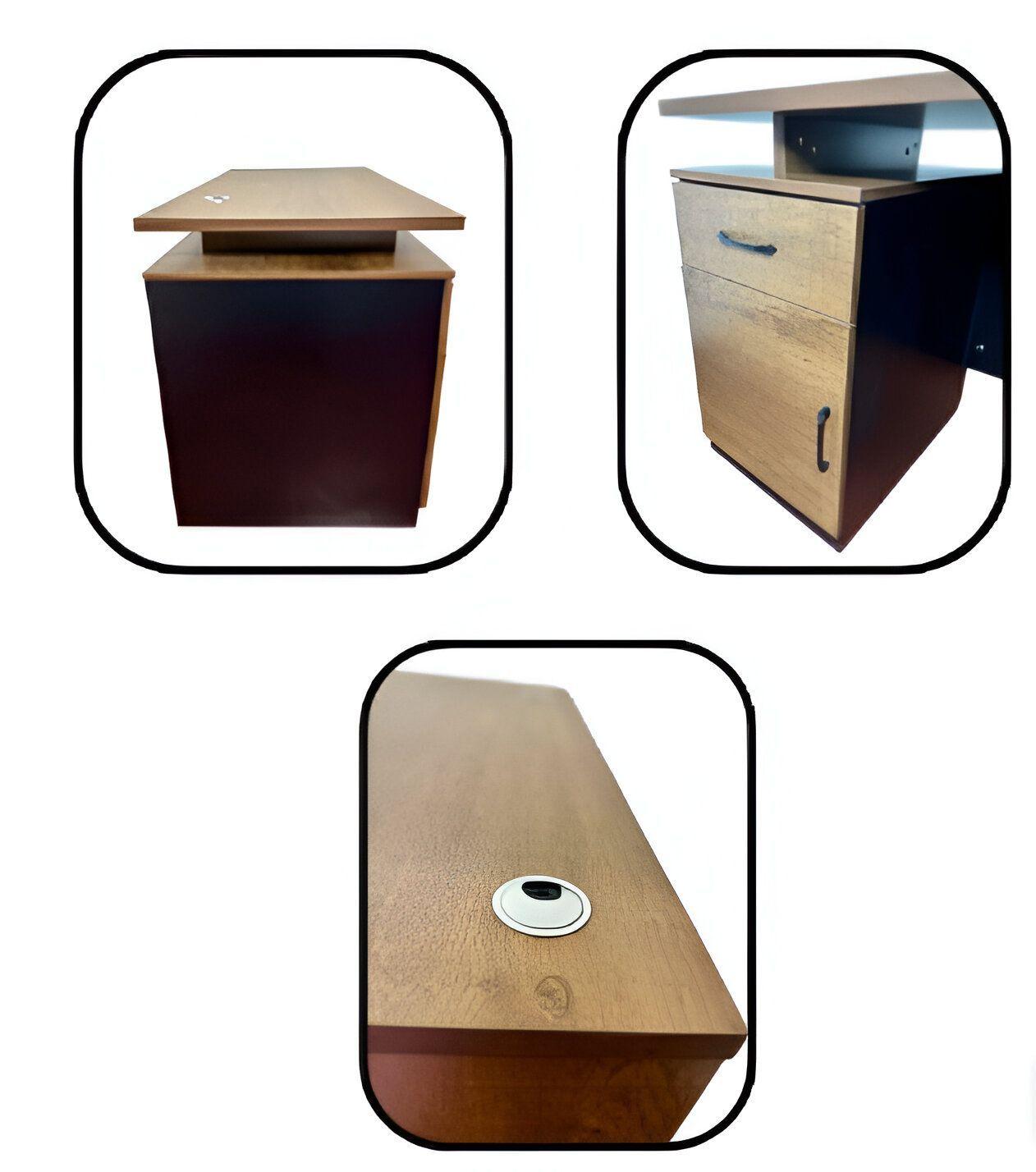 Escritorio Oficina Oxford Con Cajonera Lateral 120x75x60 Cm-2