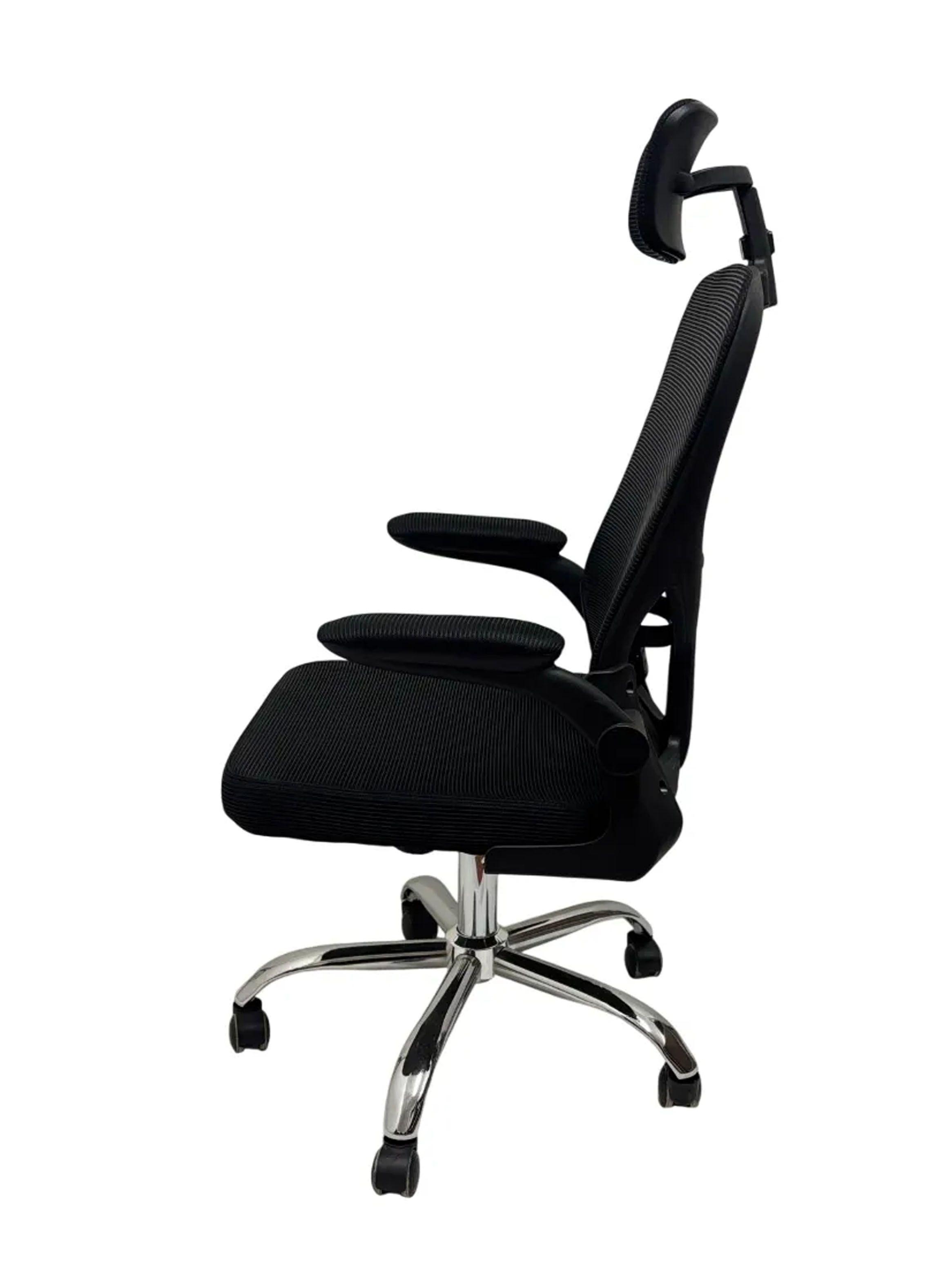 Silla De Oficina Ergonómica Napoli Cx-757 Negra Apoyacabezas Negro Malla-2