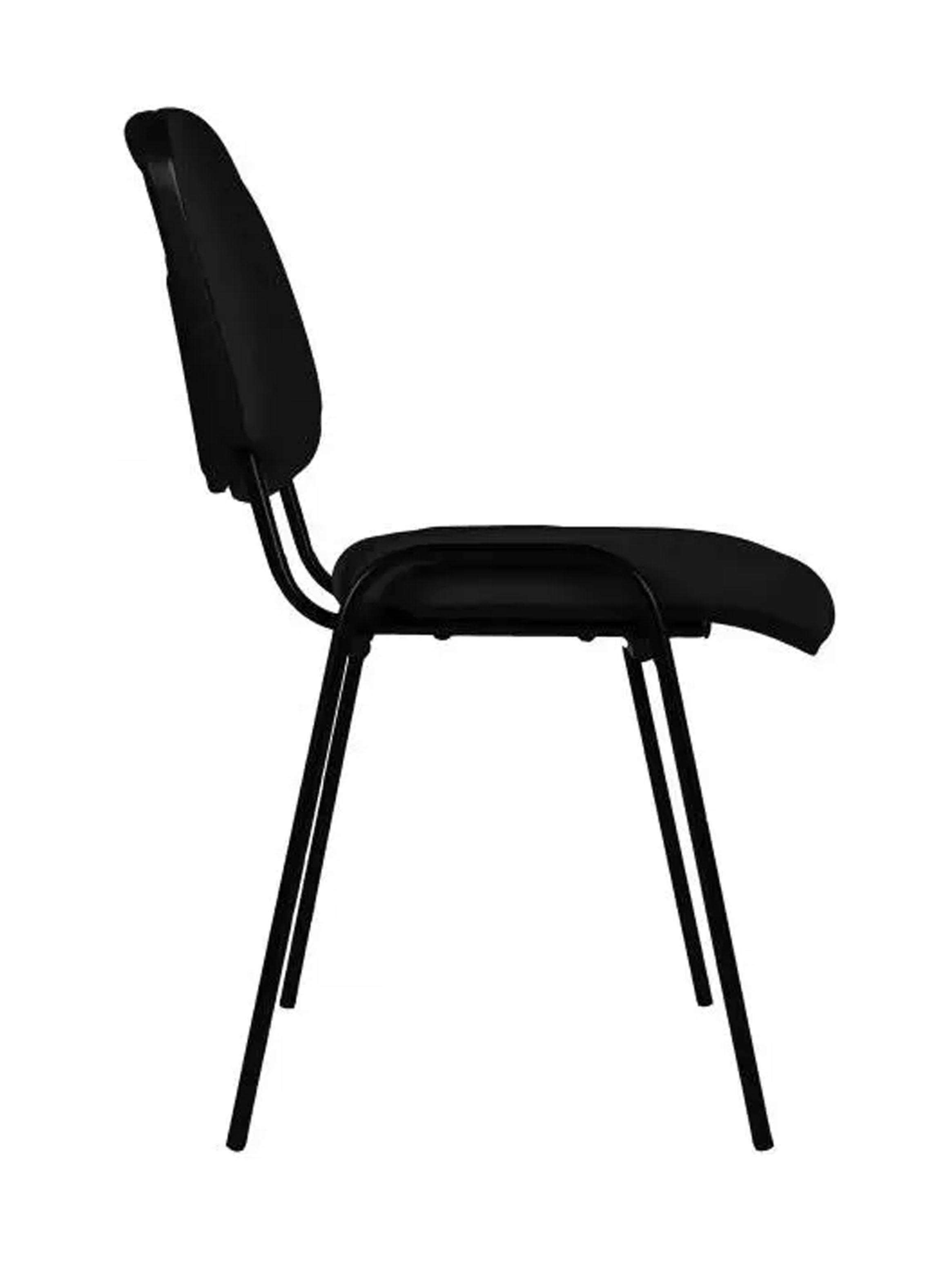 Silla De Visita Fija Tapizada Negra Oficina Sala Cx-802-2