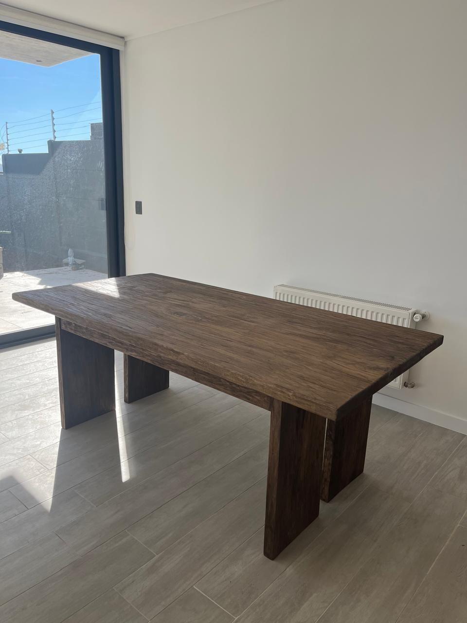 MESA DE COMEDOR ROBLE RUSTICO-3