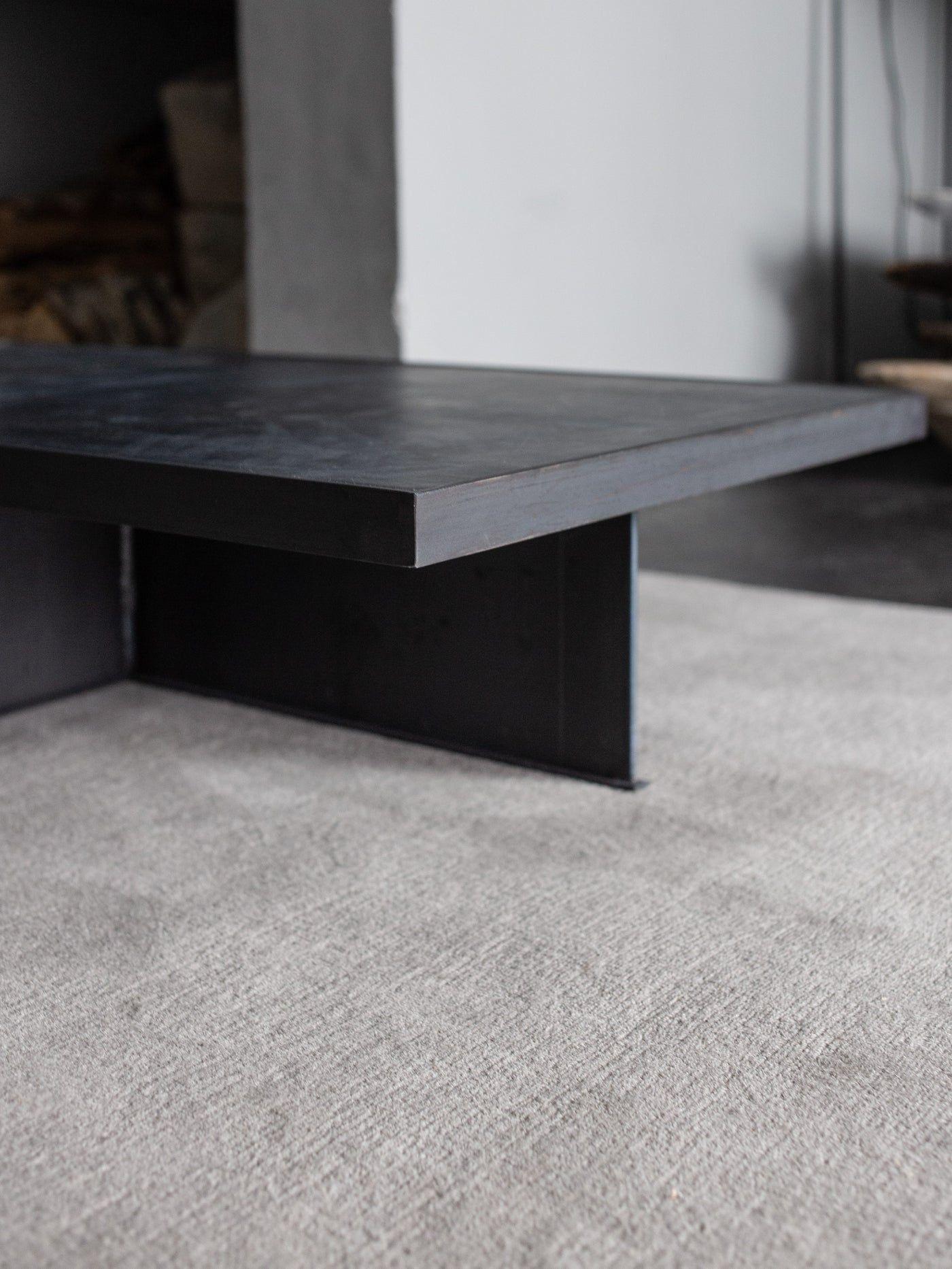 Mesa centro rectangular Black Leather -3
