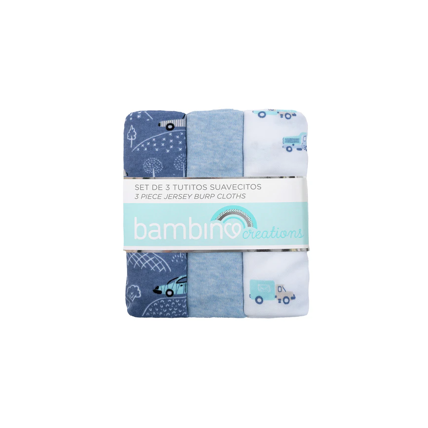 Set De 3 Tutos Bambino Azul Transportes-0