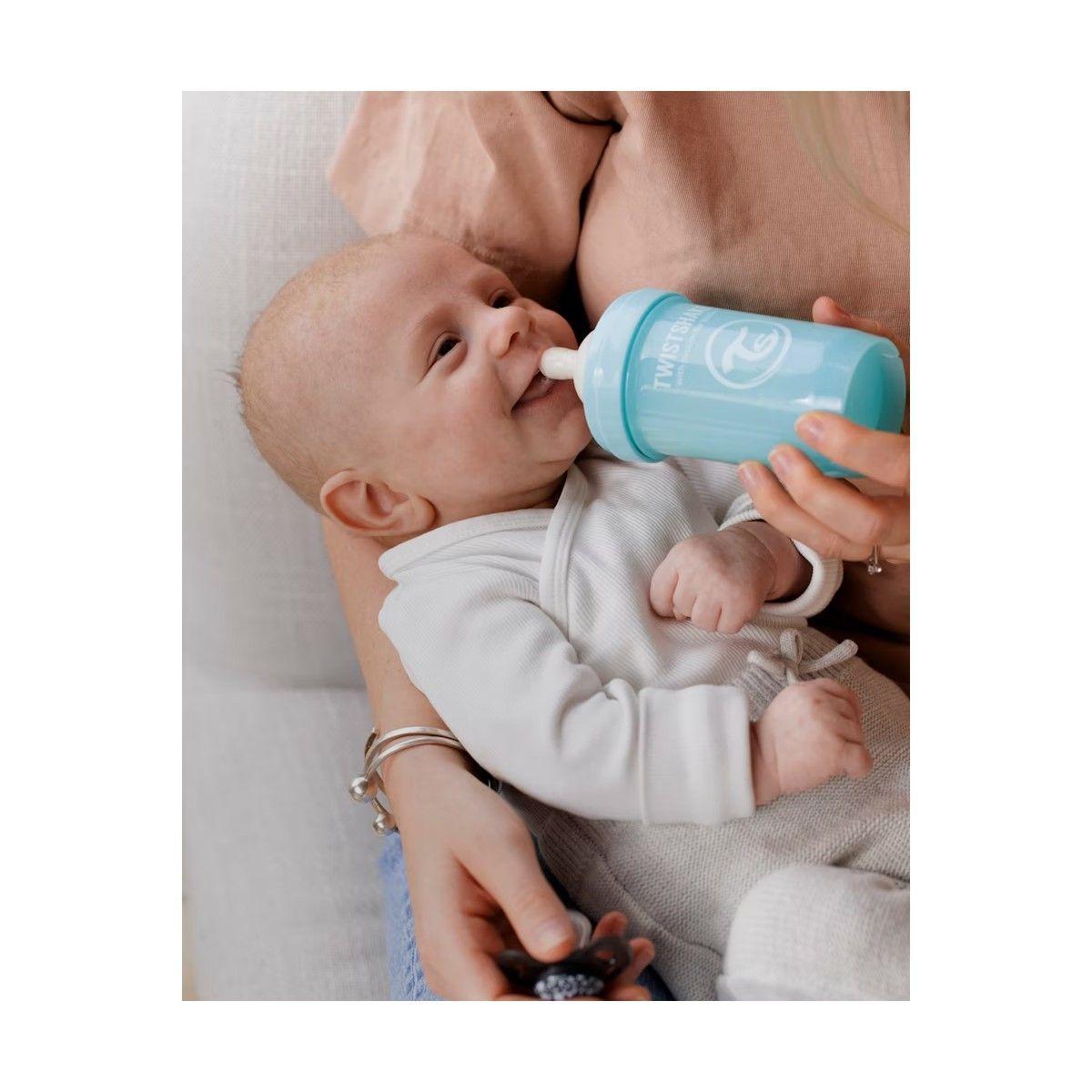 Mamadera Anti -Cólicos Twistshake 180 ml azul-2