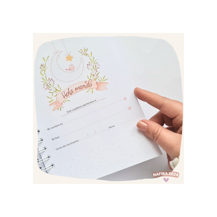Libreta Pediátrica Rosa Pajaritos-3
