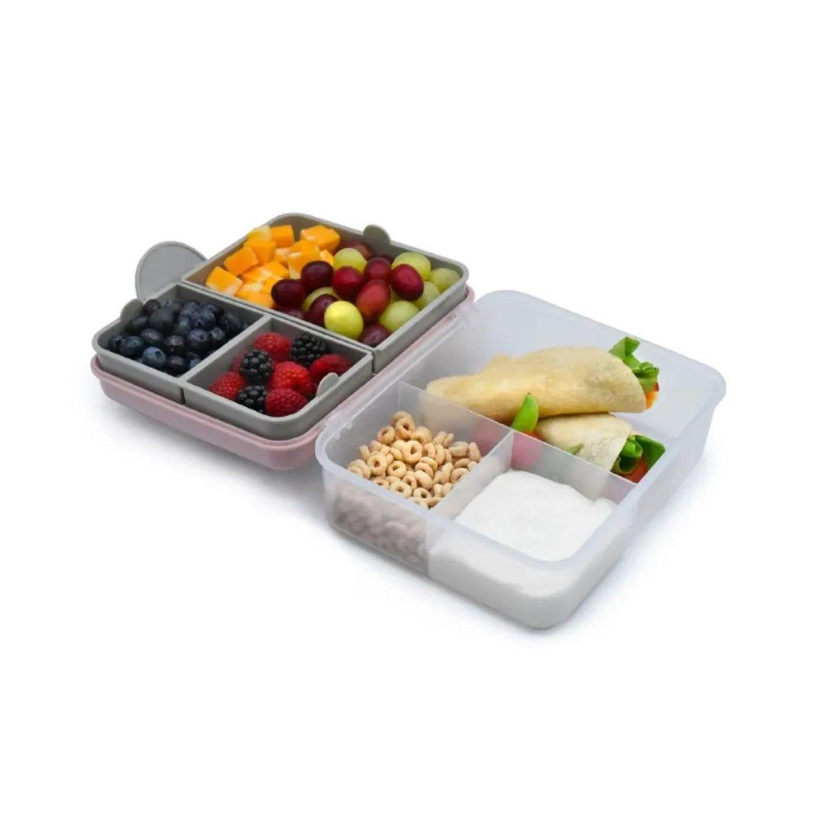 Lonchera Bento Box Con Cubiertos Melii - Rosa-2