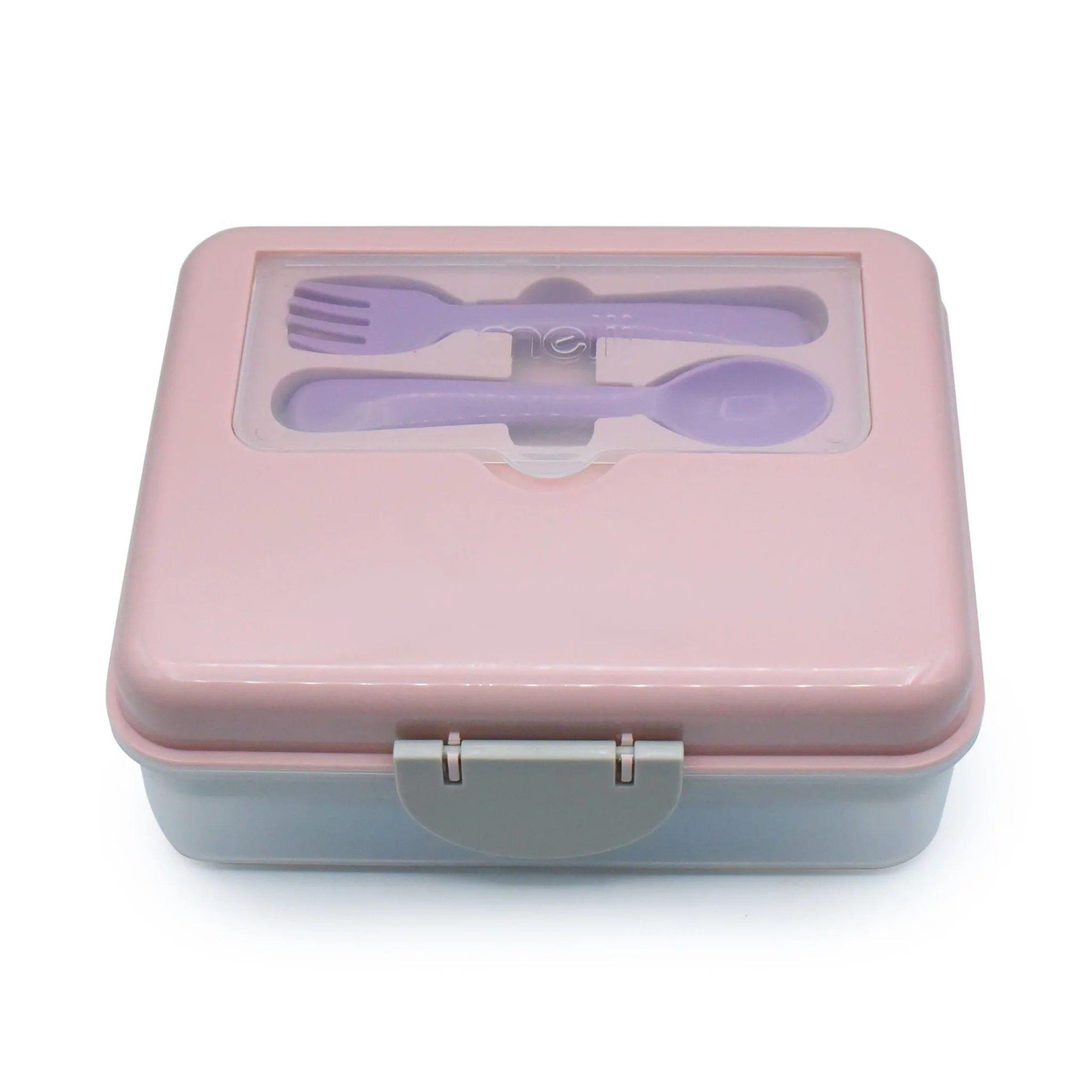 Lonchera Bento Box Con Cubiertos Melii - Rosa-3