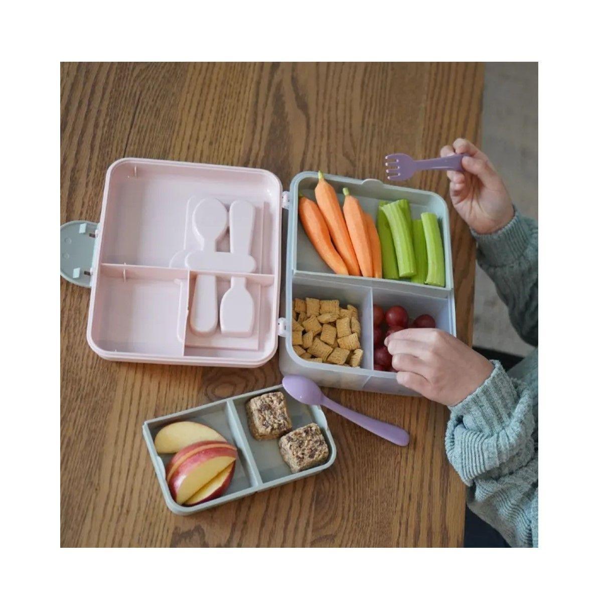 Lonchera Bento Box Con Cubiertos Melii - Rosa-4