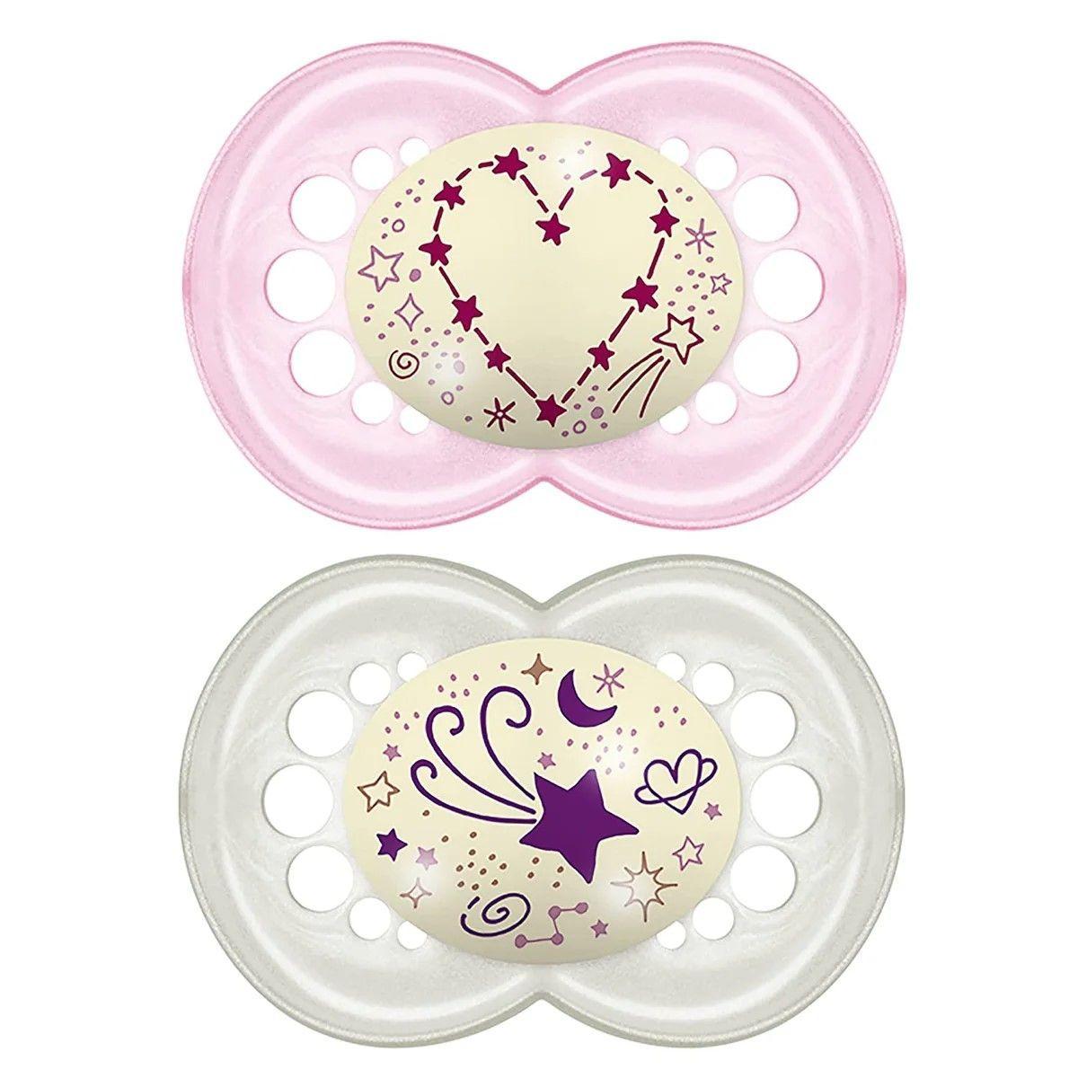 Pack Chupete Silicona Nocturno 16 Meses Mam-0