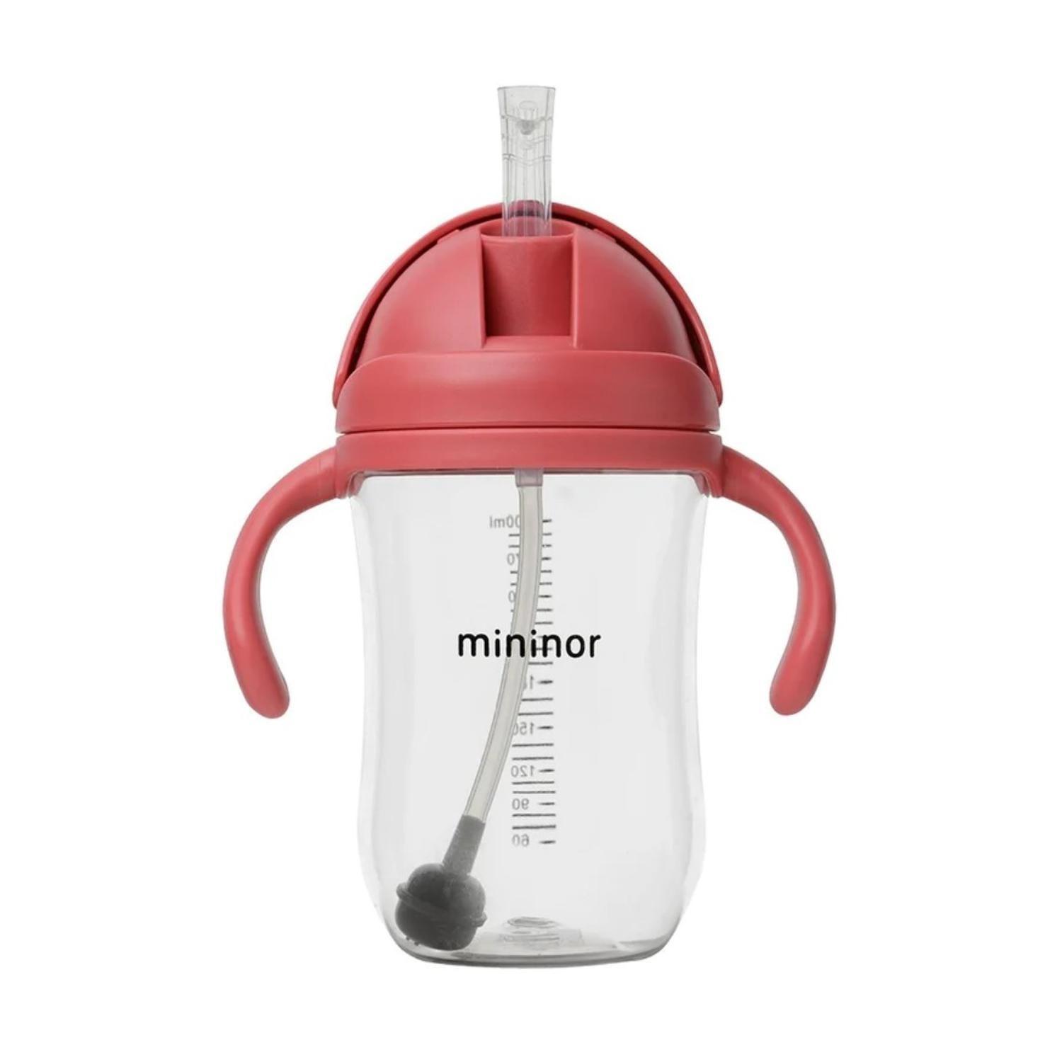 Vaso Con Bombilla Mininor 330 ml rojo-0