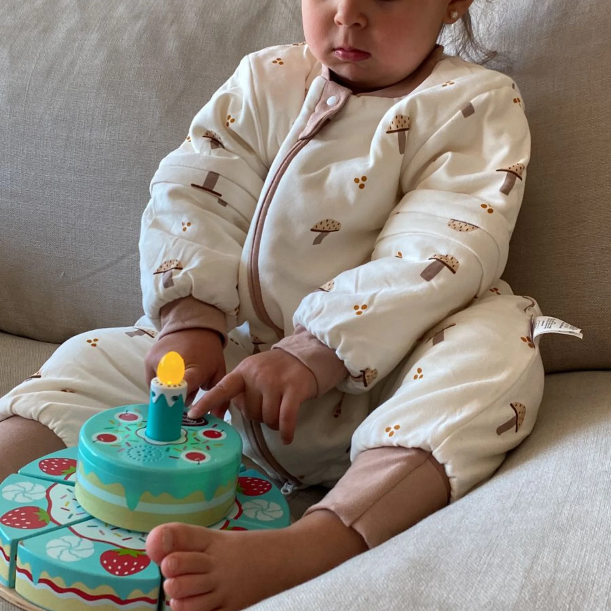 Saquito Para Dormir Enterito Tog 2.5 Honguitos Talla M-5