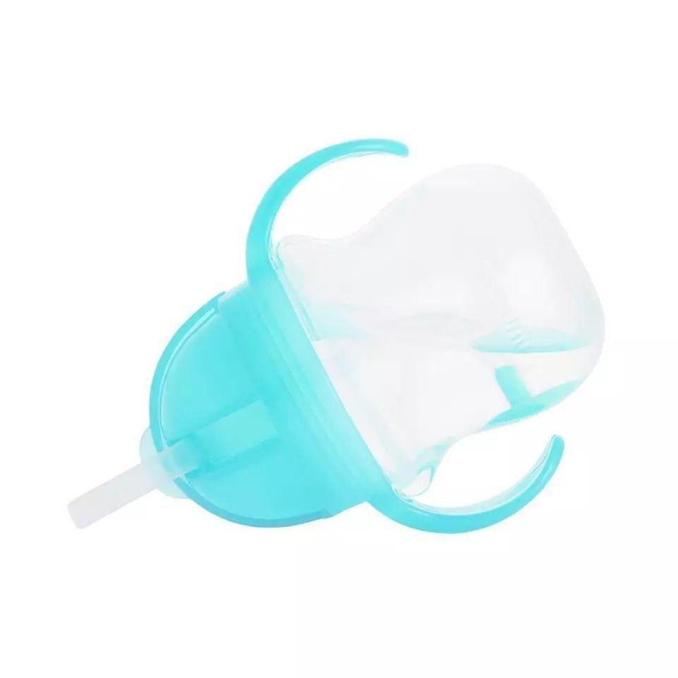 Vaso Antiderrame Any Angle Bombilla Con Peso Y Asas 207ml Munchkin azul-3