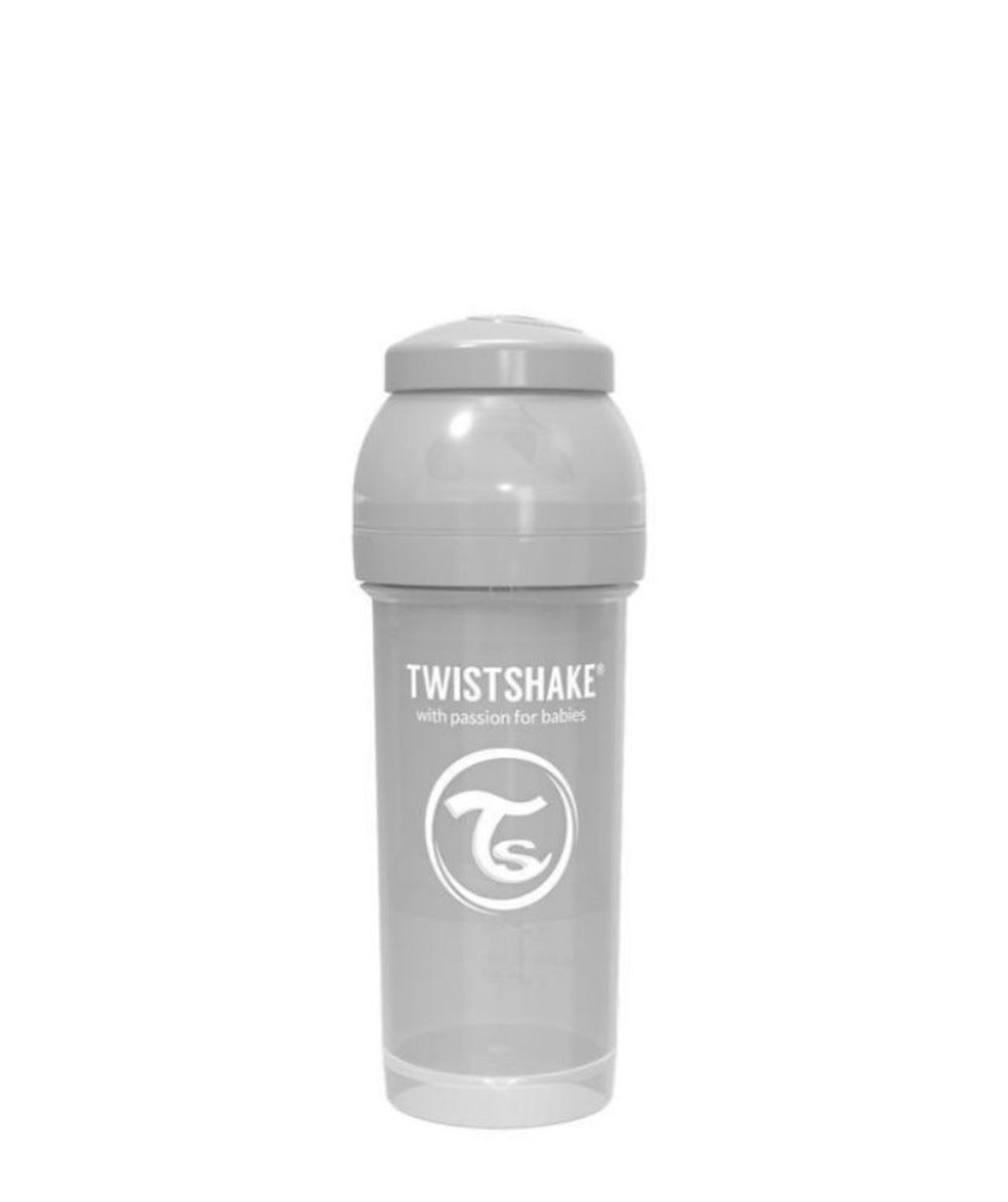 Mamadera Anti -Cólicos Twistshake 260 ml gris-1