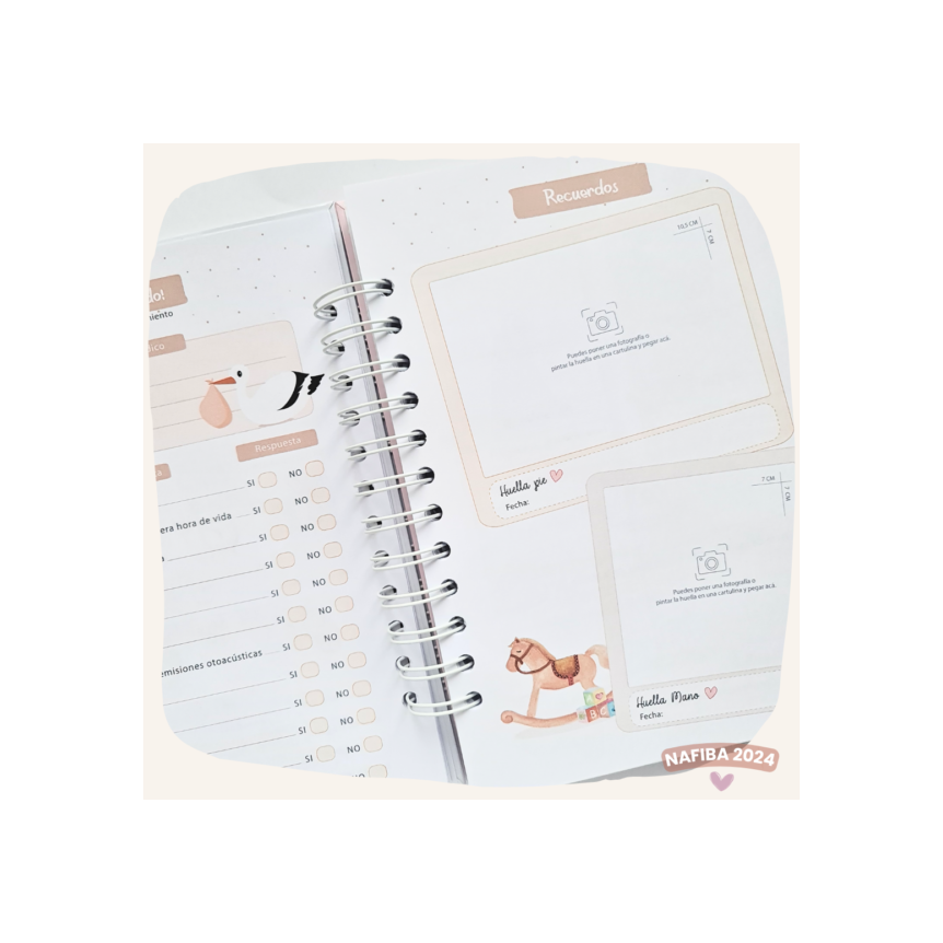 Libreta Pediátrica Gris Avión-2