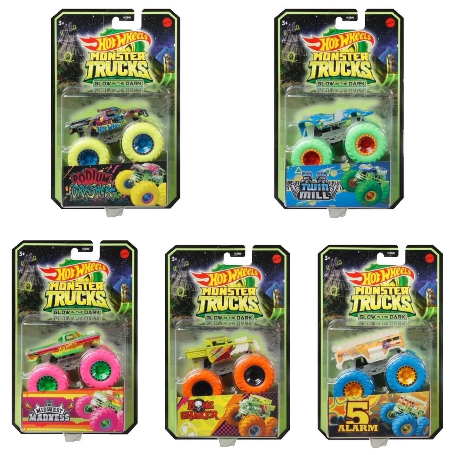 Hot Wheels Monster Trucks Glow Surtidos 1 Un.-0