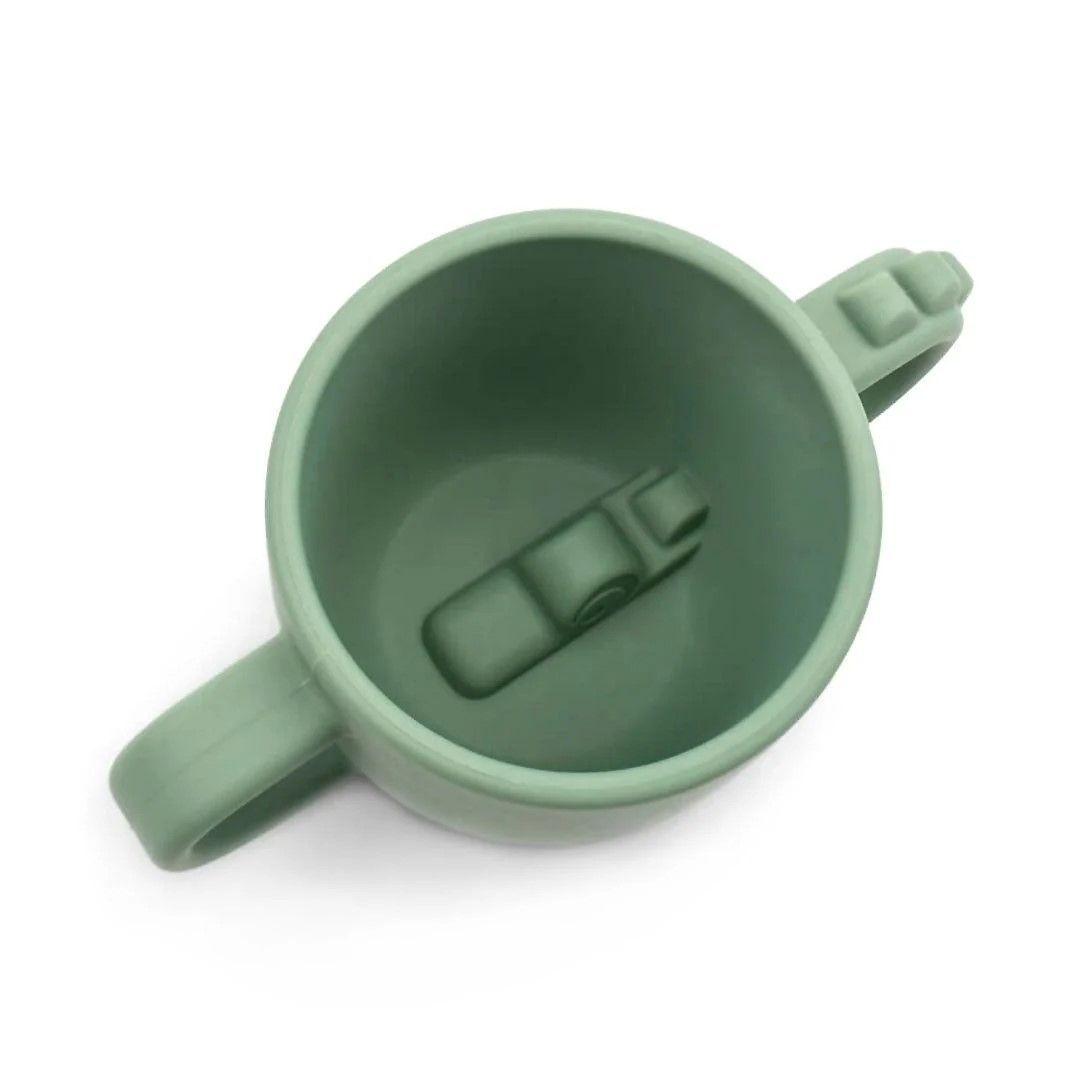 Taza de Silicona Con 2 Asas Peeakboo Croco - Verde-1