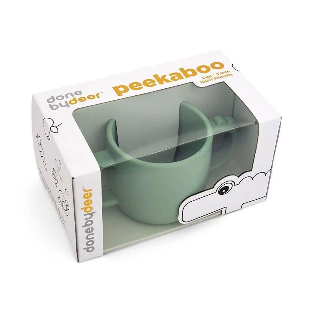 Taza de Silicona Con 2 Asas Peeakboo Croco - Verde-2