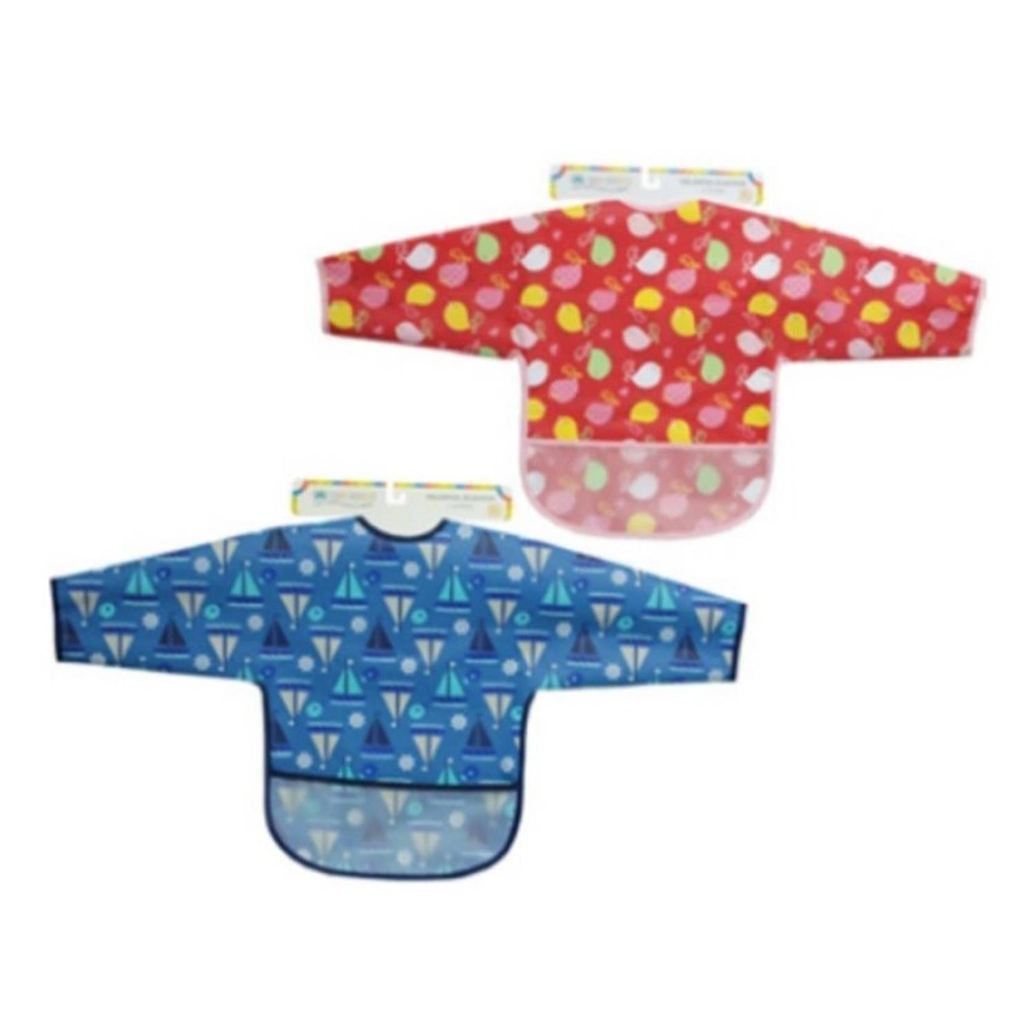 Babero Delantal Manga Larga Plástico Best House - Rojo-1