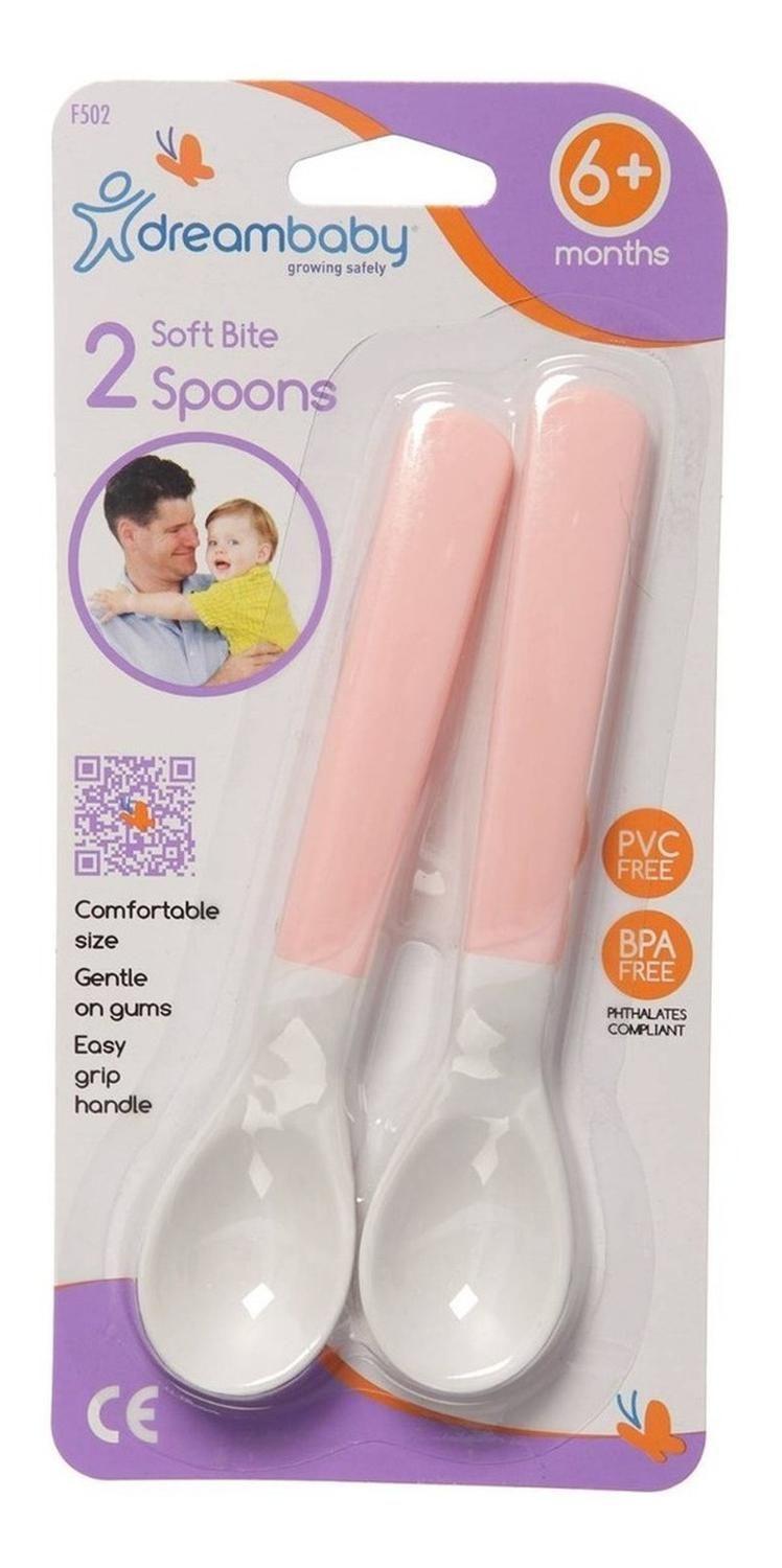 Pack De 2 Cucharas Blanditas Para Bebés Dreambaby Rosado-0