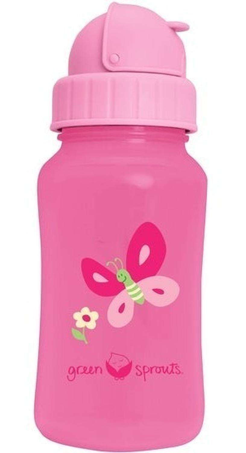 Botella Con Bombilla Antiderrame Green Sprouts rosa-0