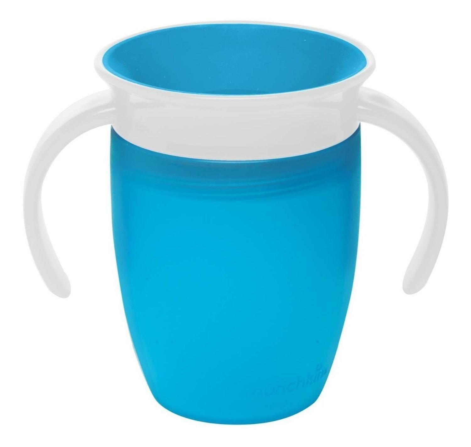 Vaso Antiderrame 360° Con Asas 207 Ml Munchkin azul-0