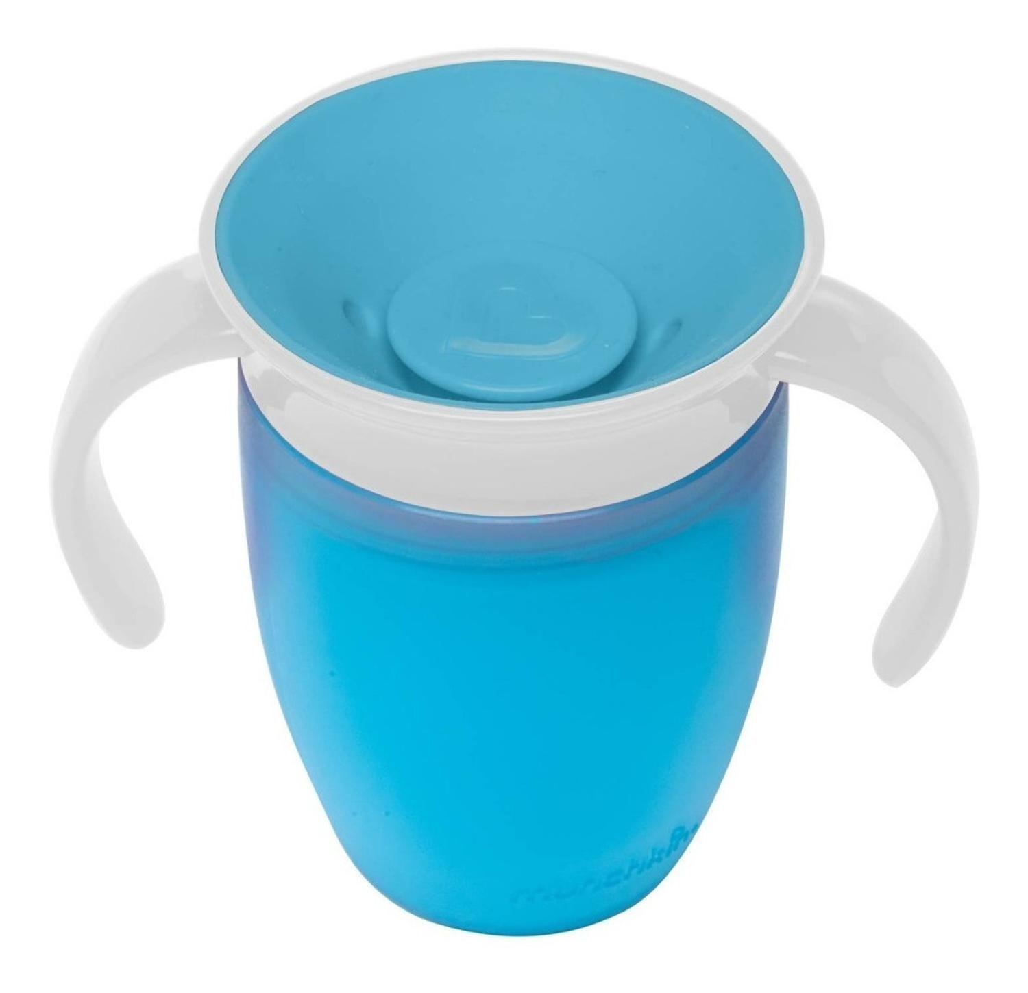 Vaso Antiderrame 360° Con Asas 207 Ml Munchkin azul-1