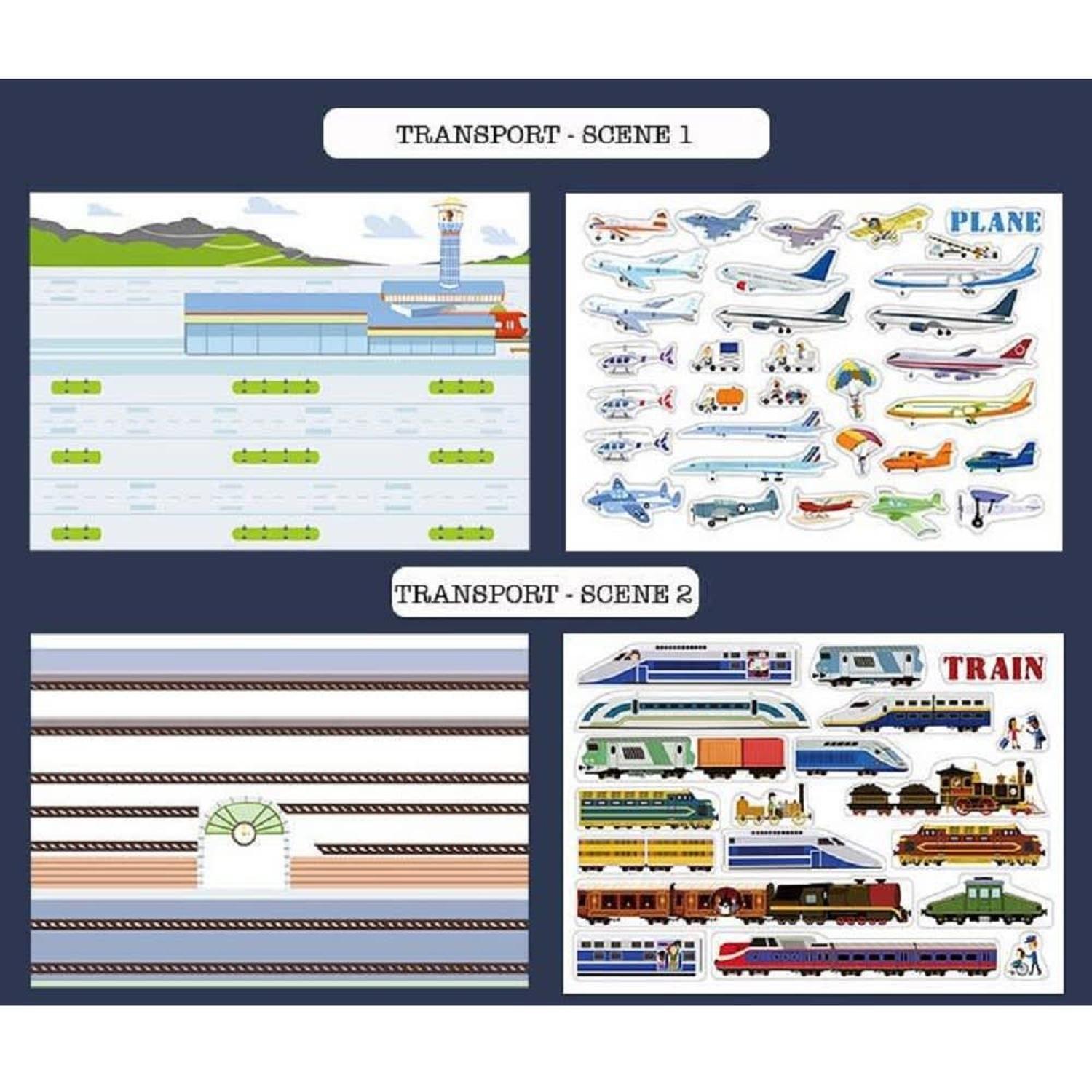 Stickers Reutilizables Medios De Transporte-3