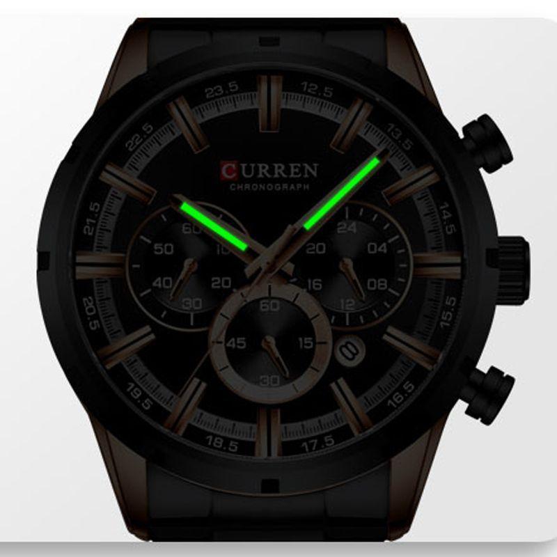 Reloj Curren 8355 Negro Hombre Caballero Elegante-1