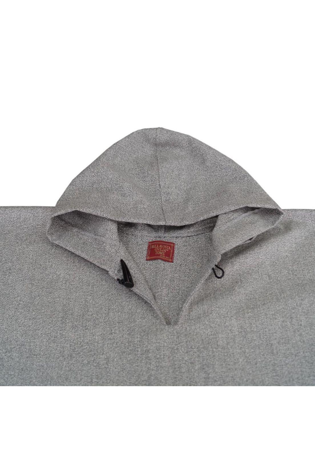 Poncho Unisex Capucha - Largo - Gris Oscuro-3
