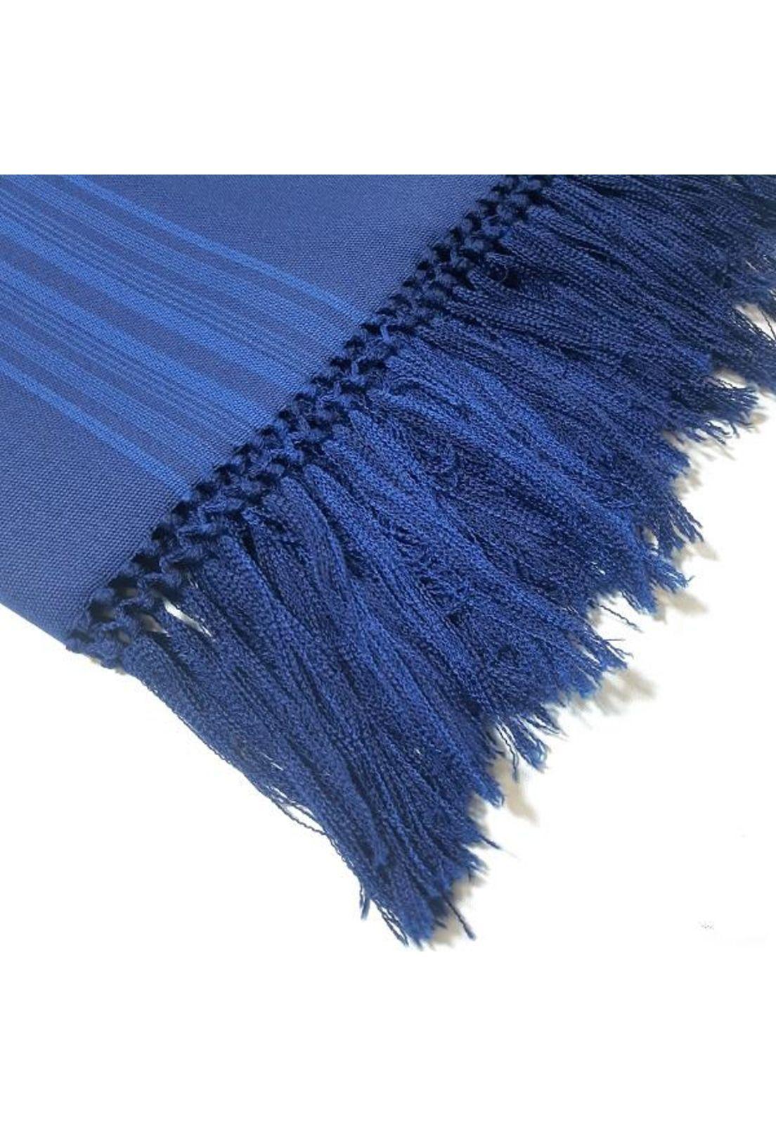 Manta Fina Unisex Lana Poliéster - Largo - Azul Electrico-2