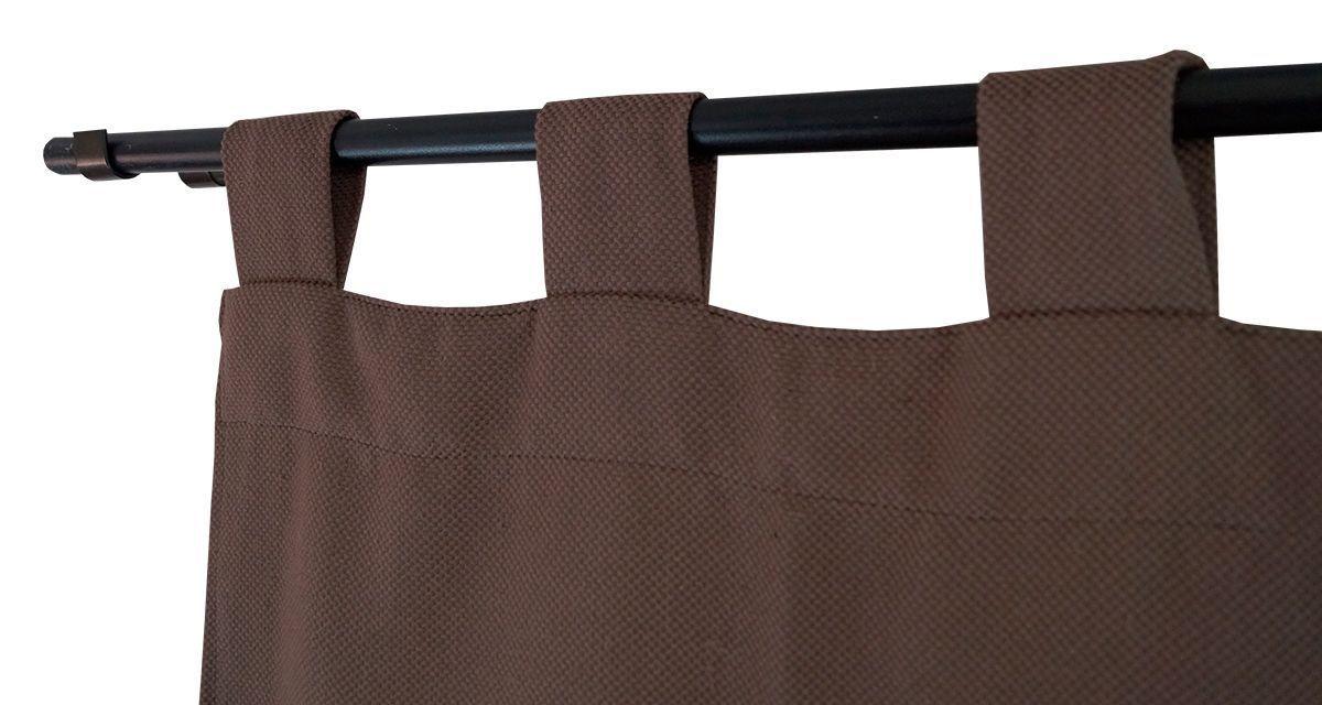 Cortina Rafia Presillas 135x220 cm - Chocolate-1