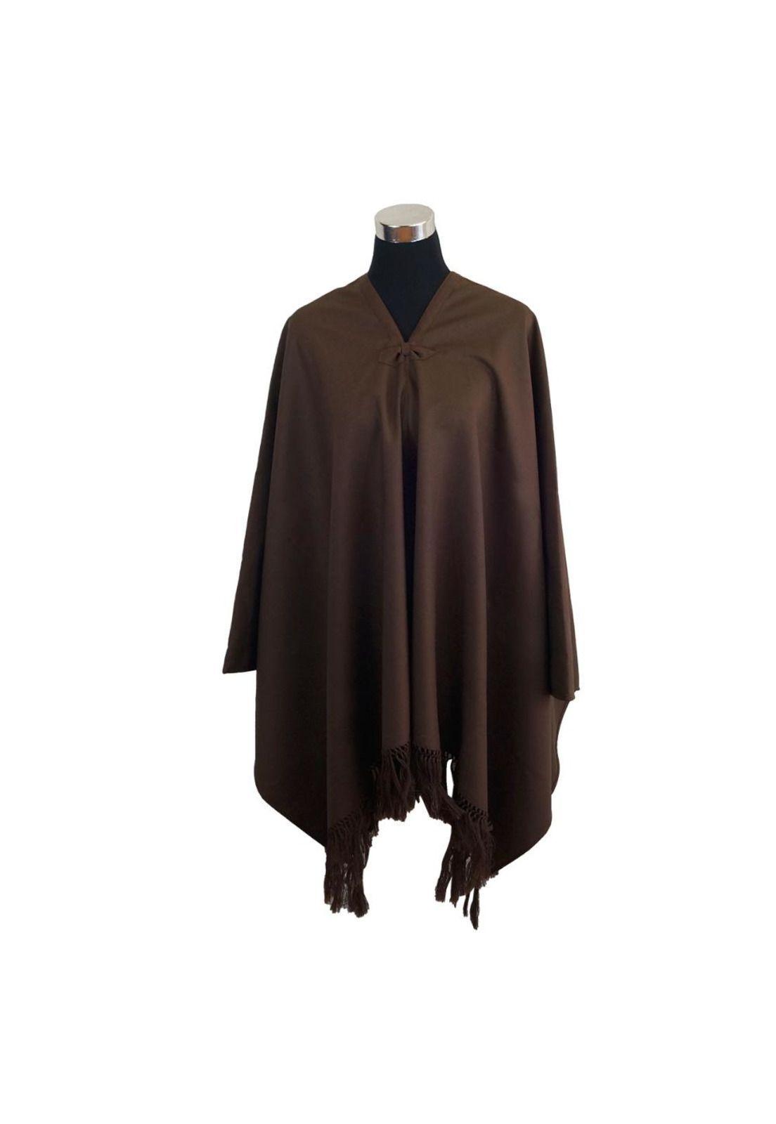 Manta Fina Unisex Lana Poliéster - Largo - Café-0