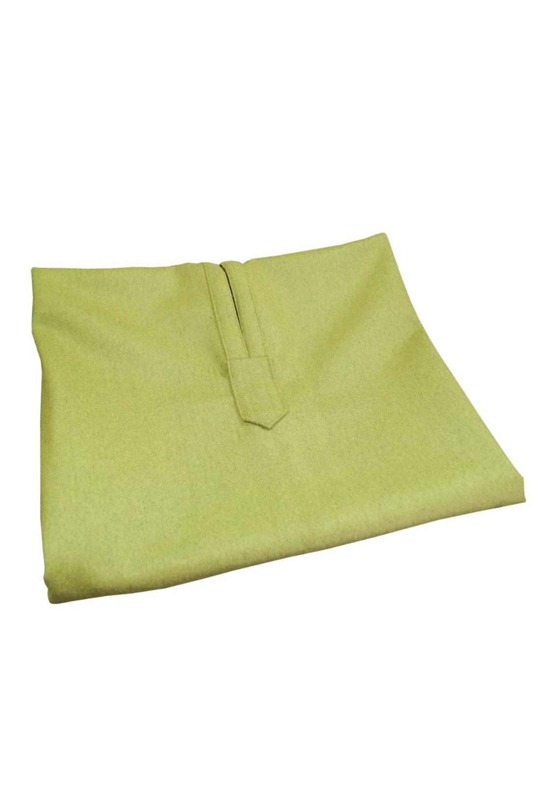 Poncho Paño 100% Lana Unisex - Largo - Verde Limón-2