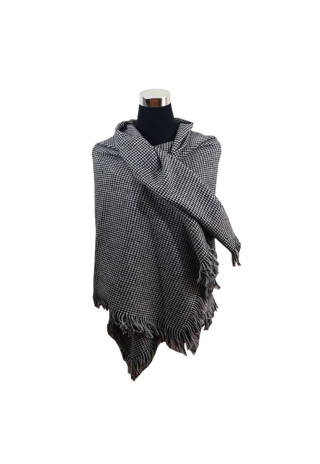 Puntilla Lana 100%  - 150x150 cm - Negro-2