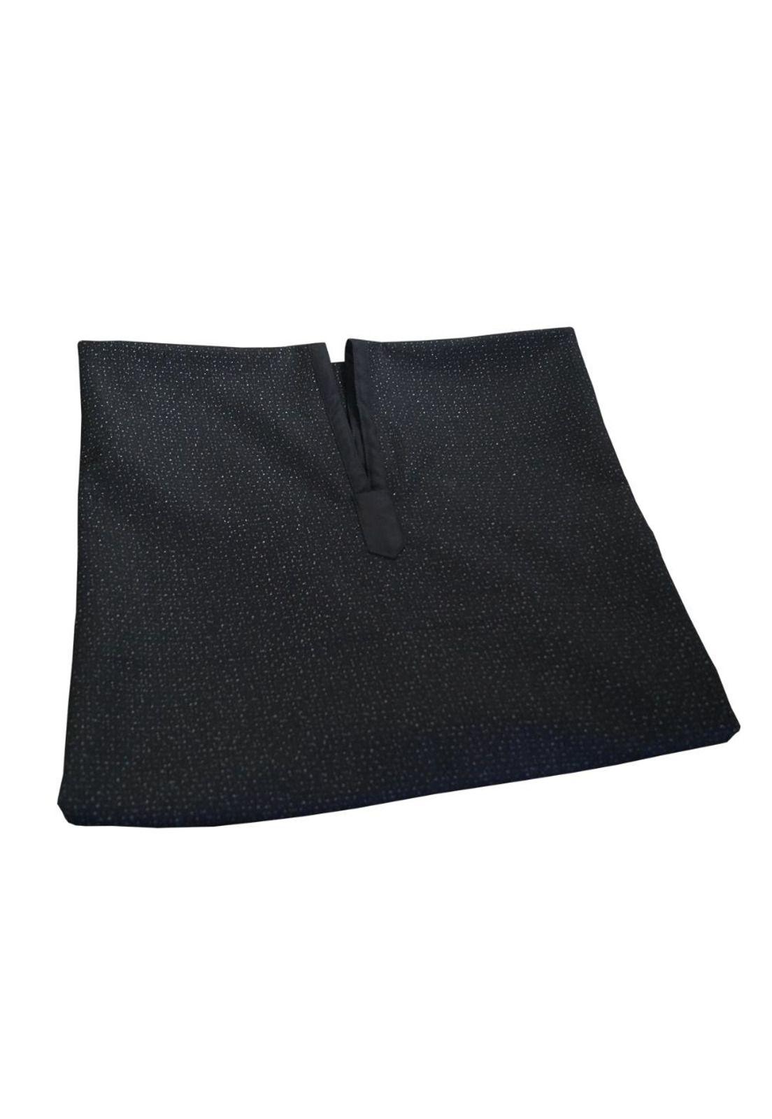 Poncho Clásico 100% Lana - Largo - Negro-1
