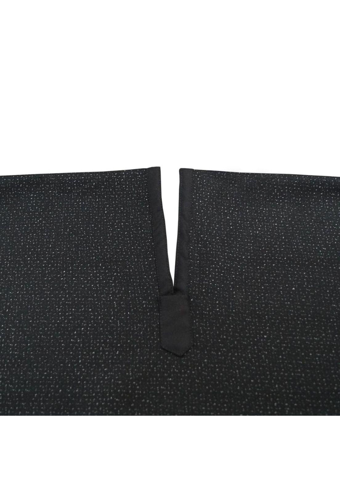 Poncho Clásico 100% Lana - Largo - Negro-2