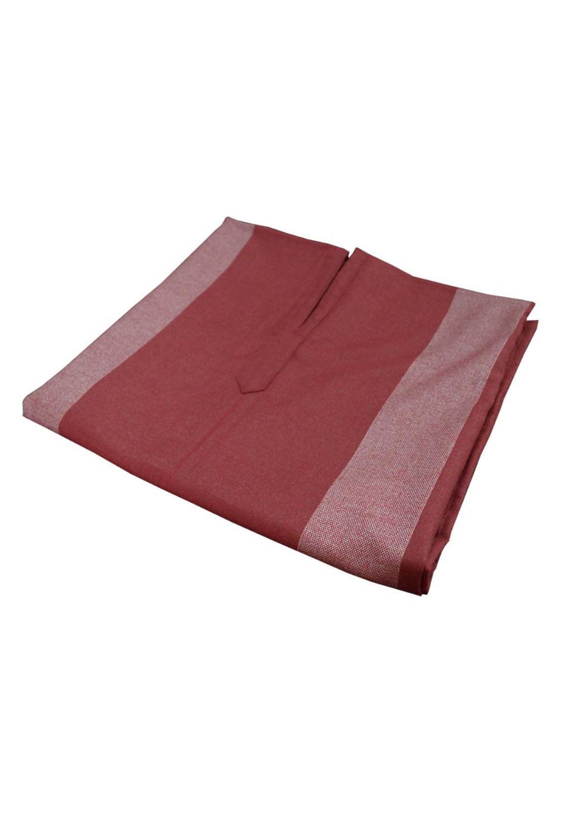 Poncho Listado Unisex 100% Lana - Largo - Rosa-2