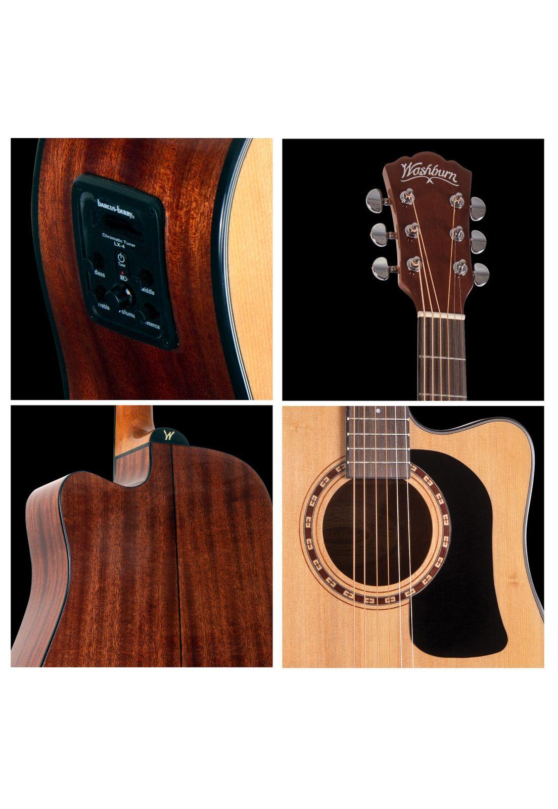 Pack Guitarra Electroacustica Washburn D5CE-PACK Natural-3