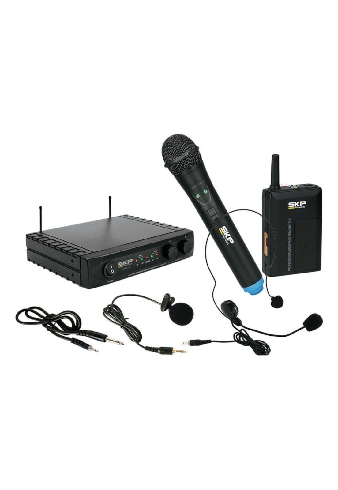 Microfono de Solapa + Cintillo + Mano SKP UHF-271-0