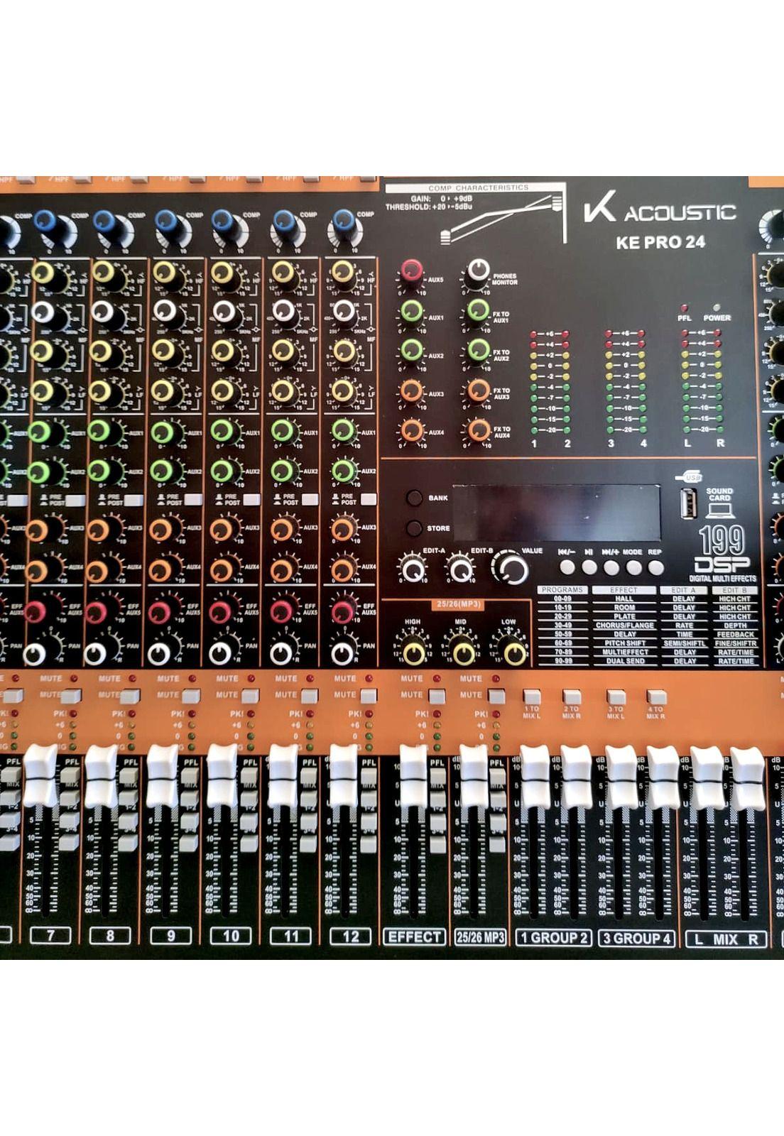 Mixer Analogo 24 Canales K-Acoustic KE PRO24-4