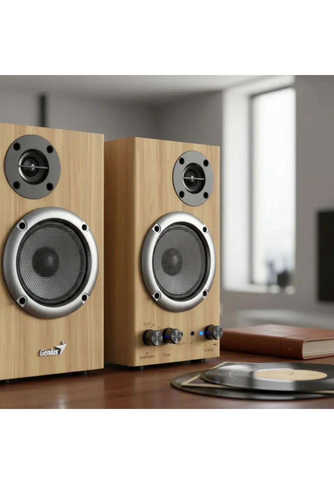 Parlante Genius SP-HF520BT Pine Wood-2