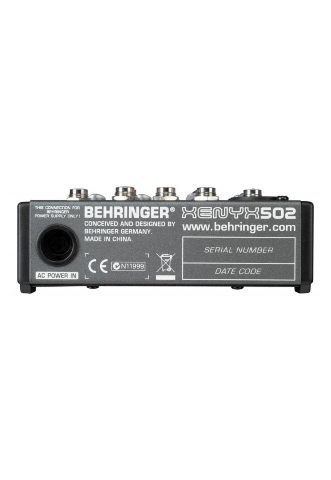 Mixer Analogo de 3 canales Behringer XENYX 502USB-3