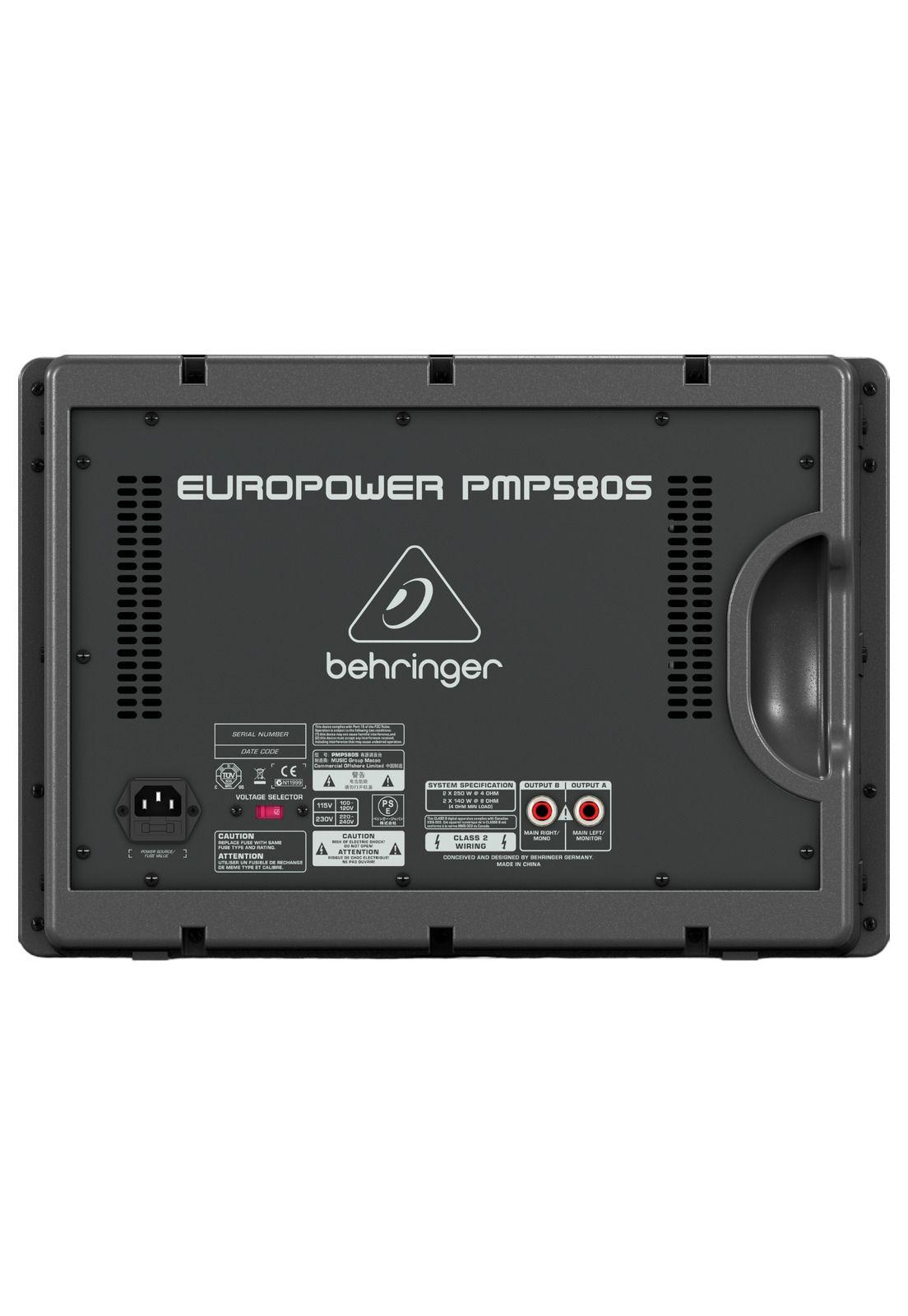 Cabezal Amplificado Behringer EUROPOWER PMP580S-2