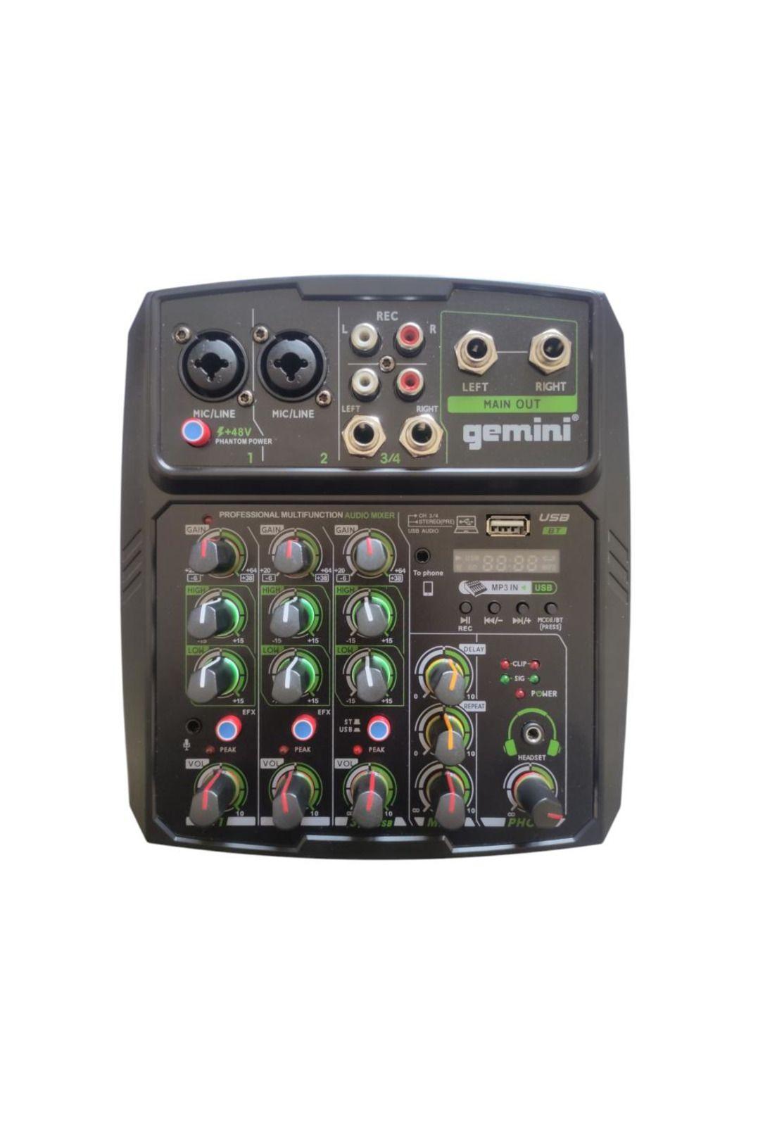 Mixer Analogo 4 canales Gemini GE-4CH-0