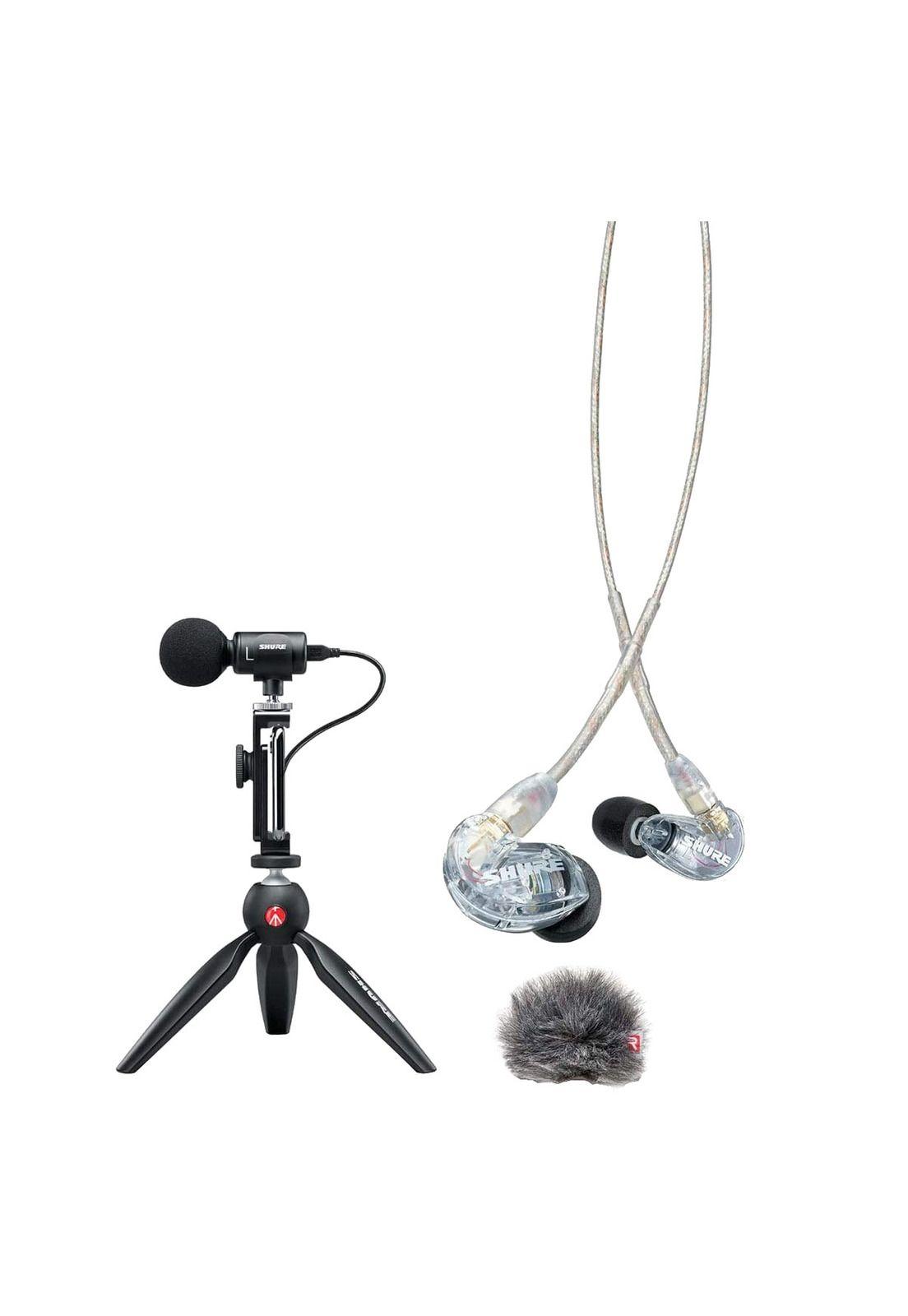 Kit produccion video portatil Shure MV88+SE215-CL Bundle-0