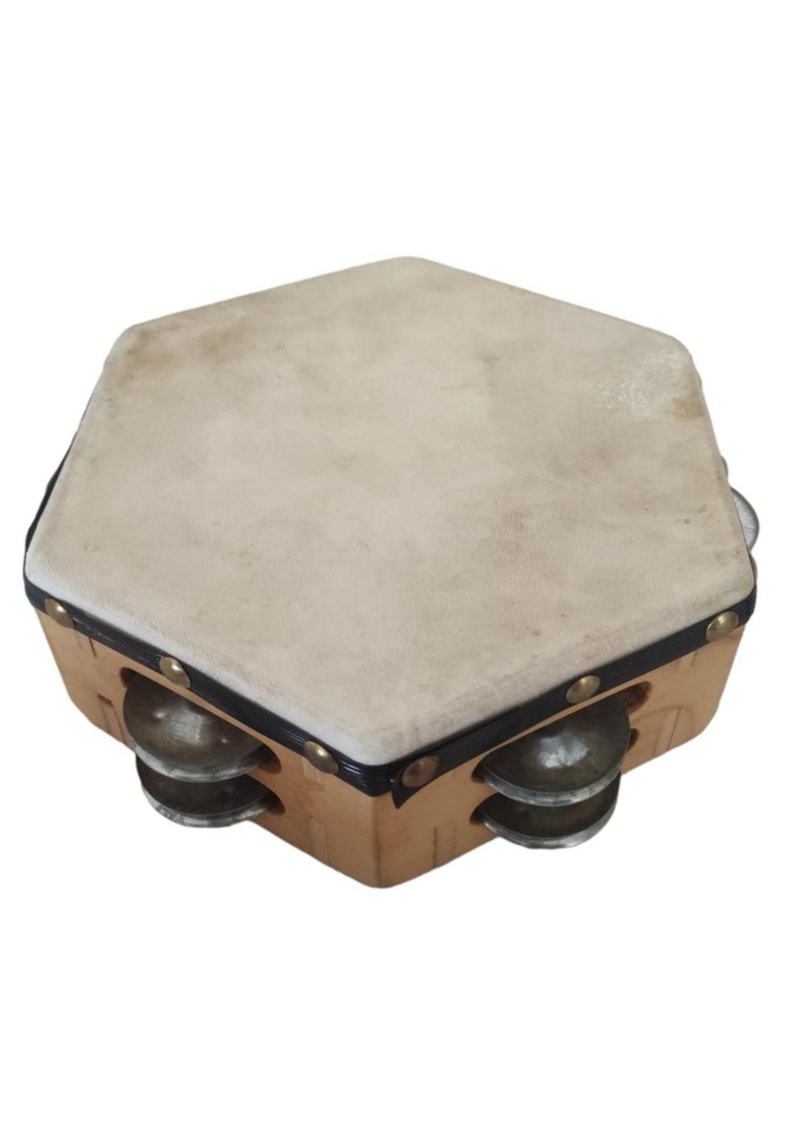 Pandero Cuequero Hexagonal 8" Castellon Negro-0