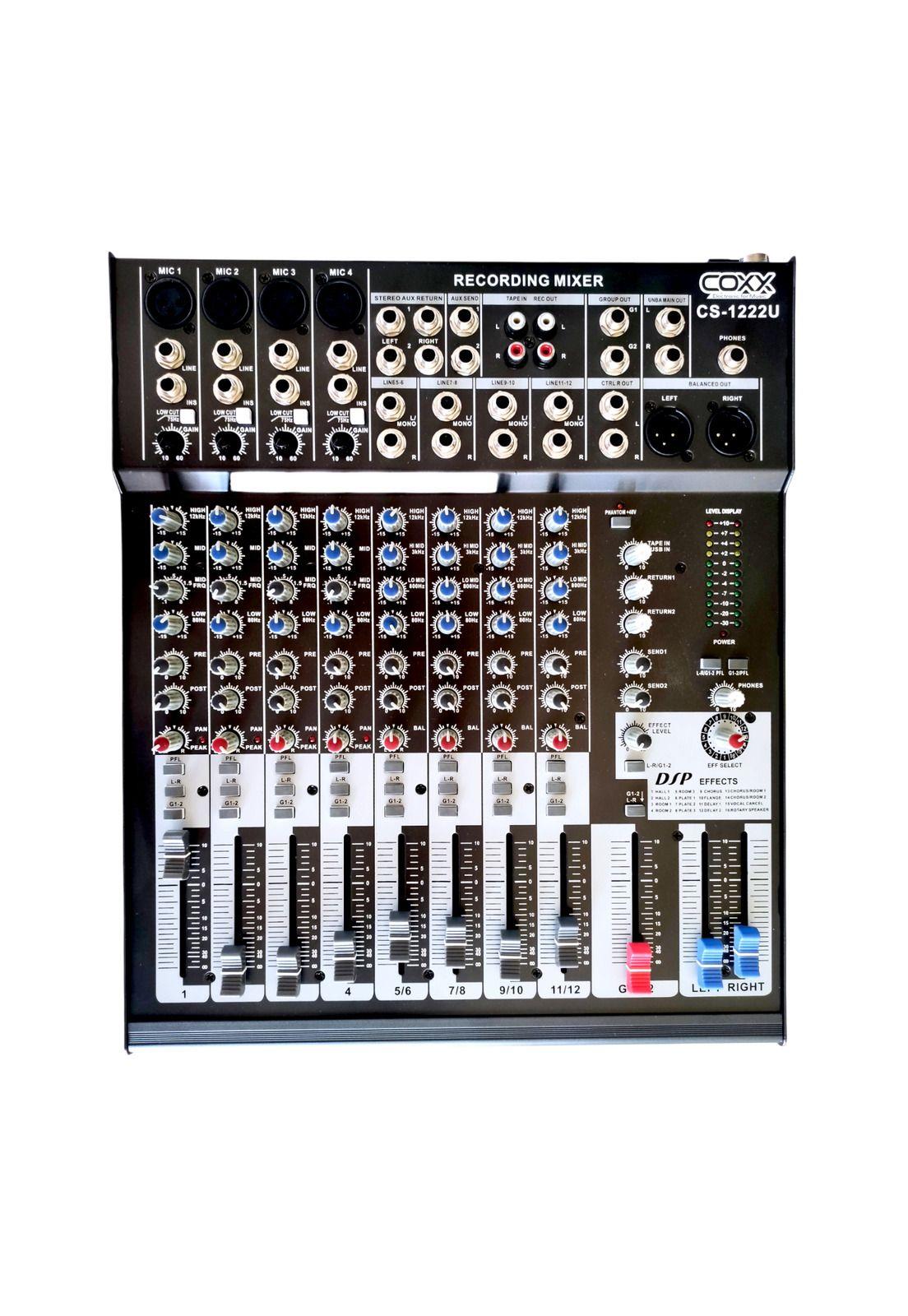 Mixer Analogo 12 canales USB COXX CS-1222U-0