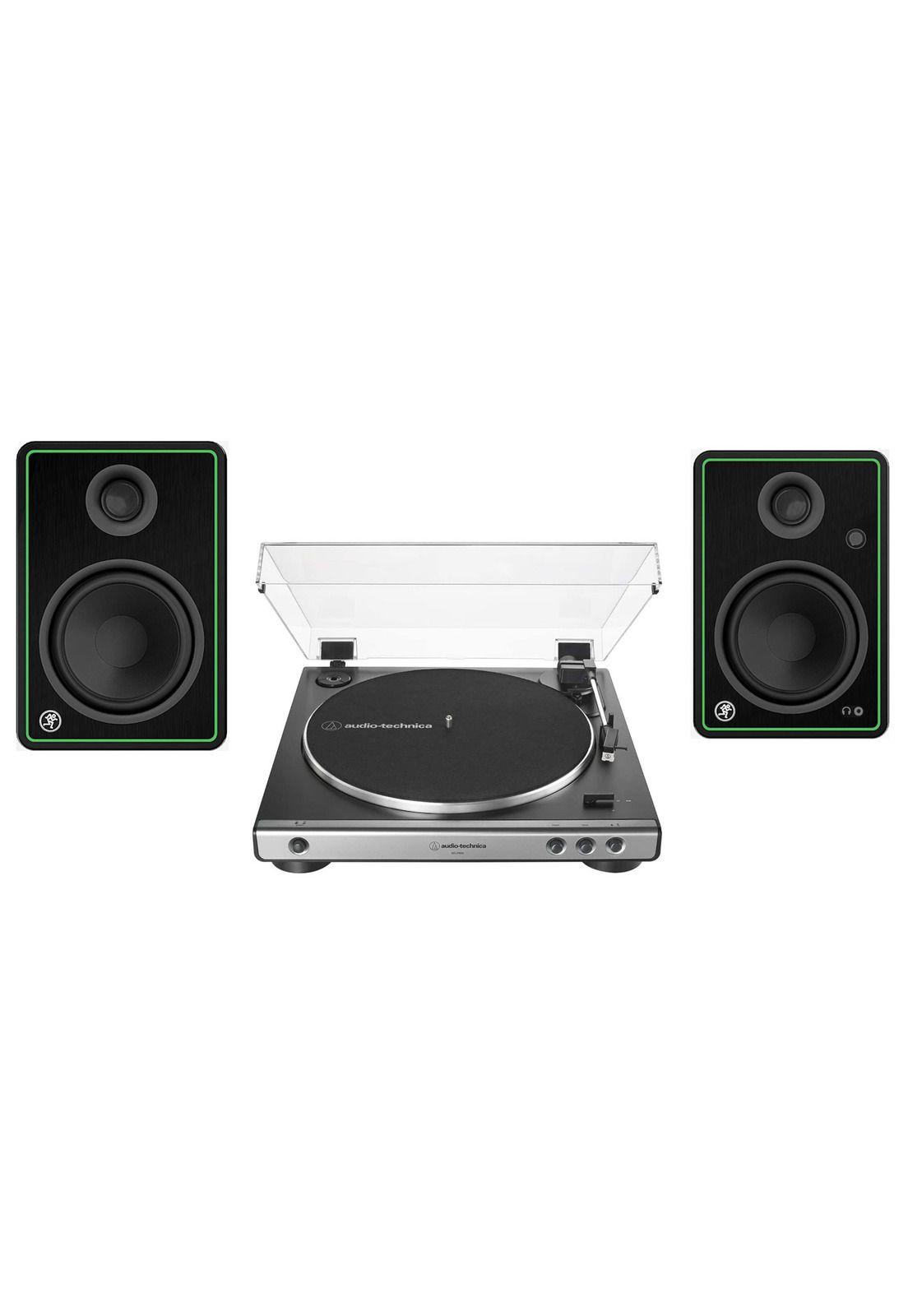 Tornamesa Audiotechnica AT-LP60X-GM + Monitores Mackie CR5-X-0