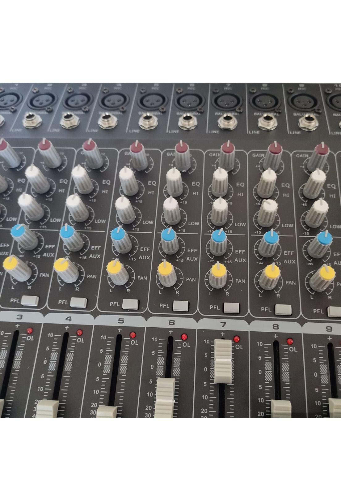 Mixer Amplificado 10 canales SKP VZ-100A Negro-3